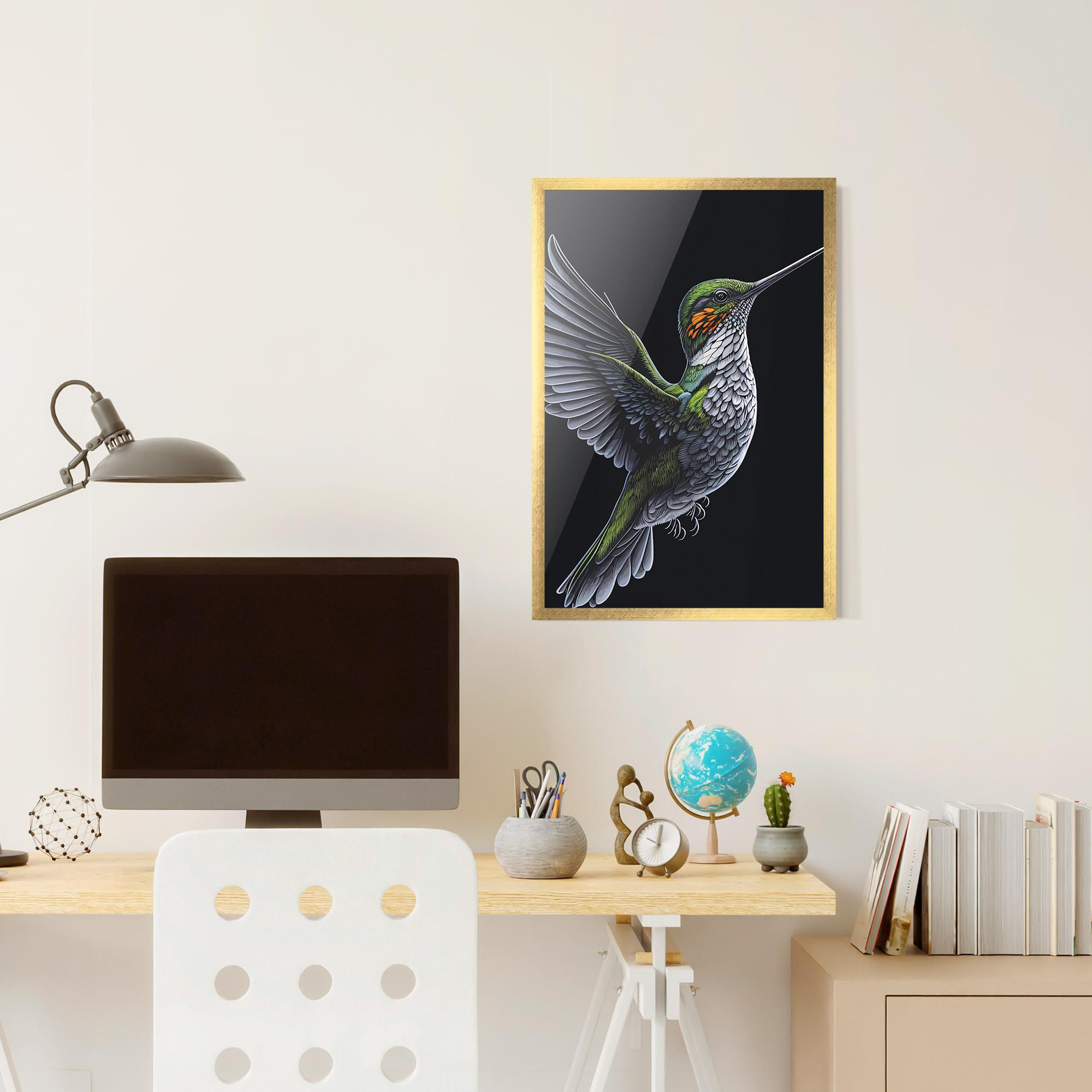 Poster Înrămat Hummingbird mockup 6