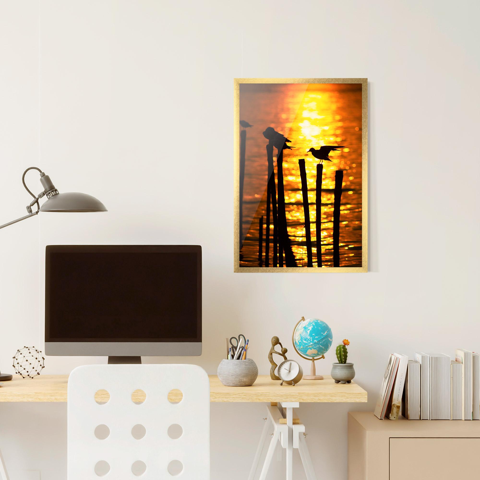 Poster Înrămat Silhouettes Birds mockup 6