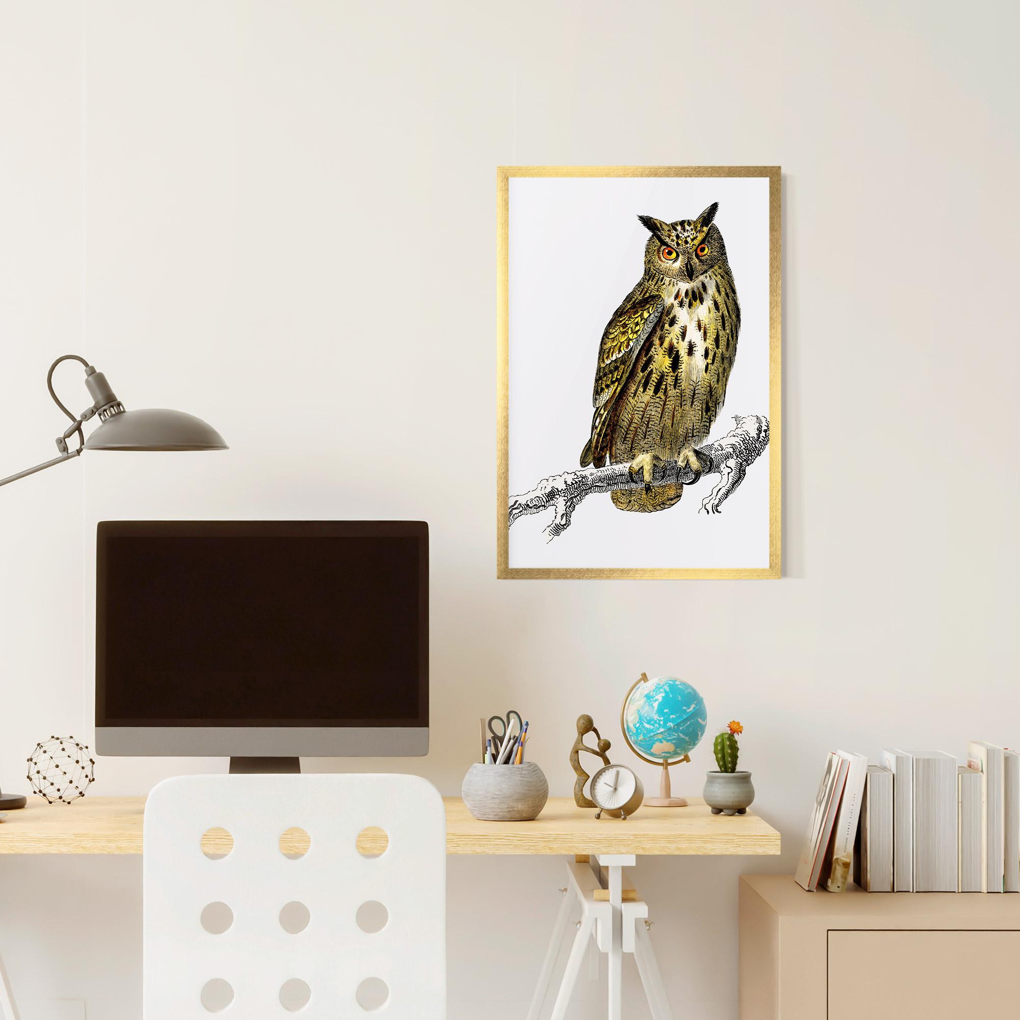 Poster Înrămat Yellow Owl mockup 6