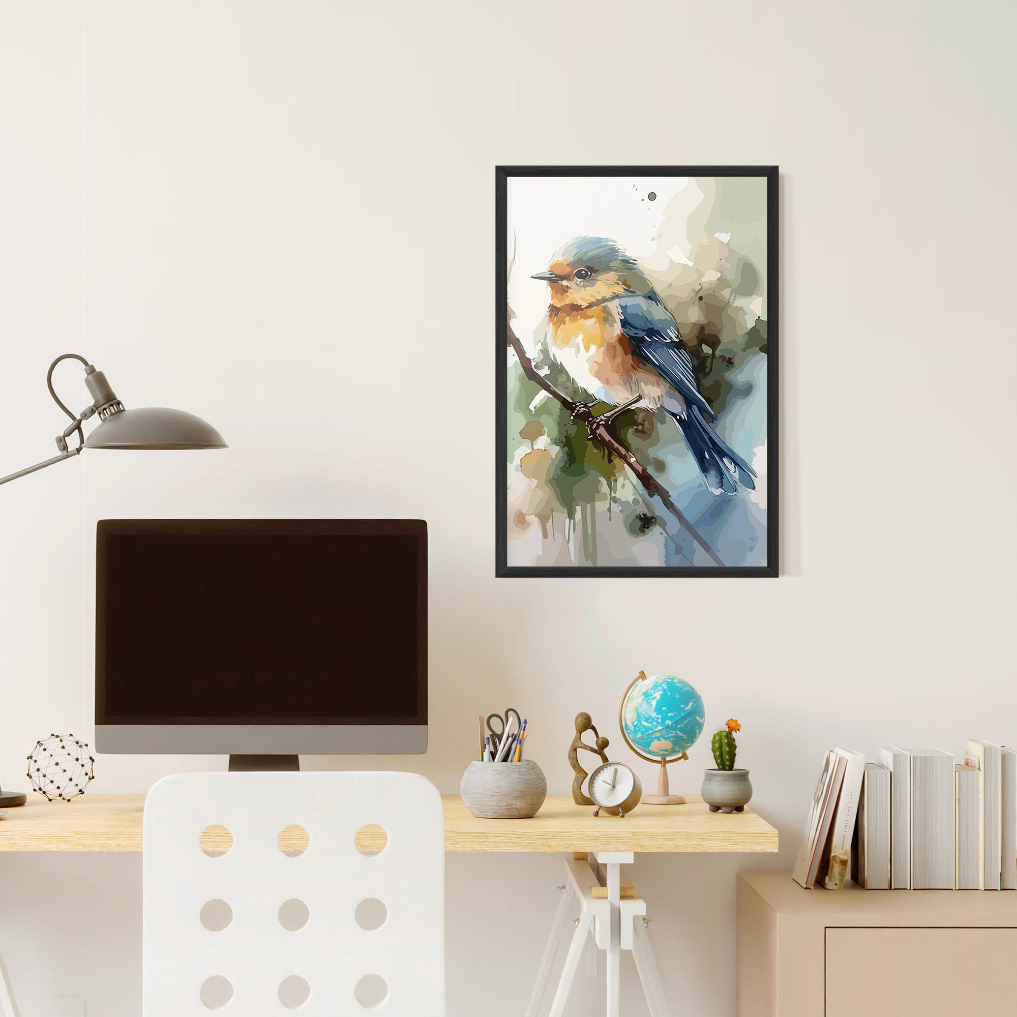 Blue Pretty Bird mockup 6