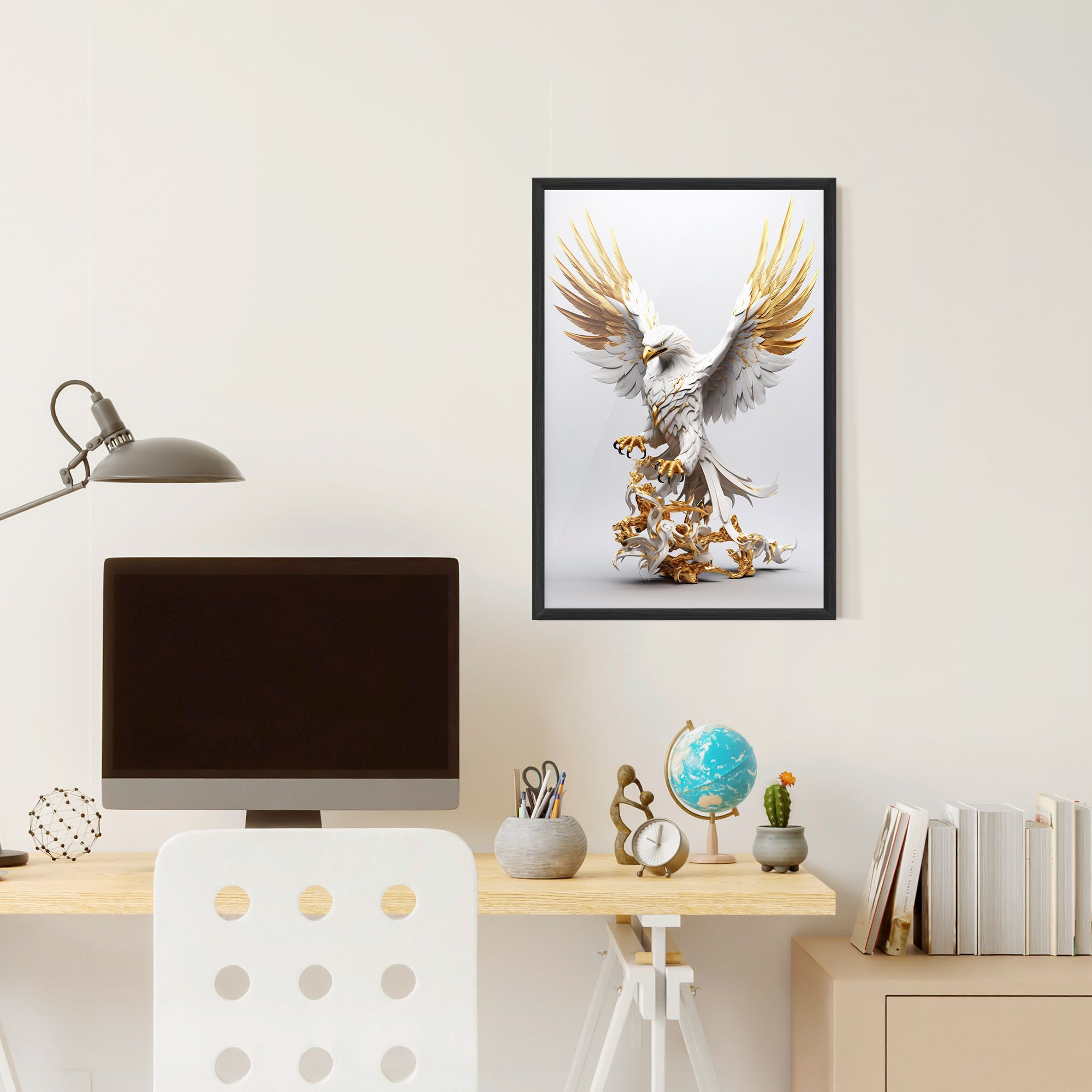 Gold 3d Eagle mockup 6