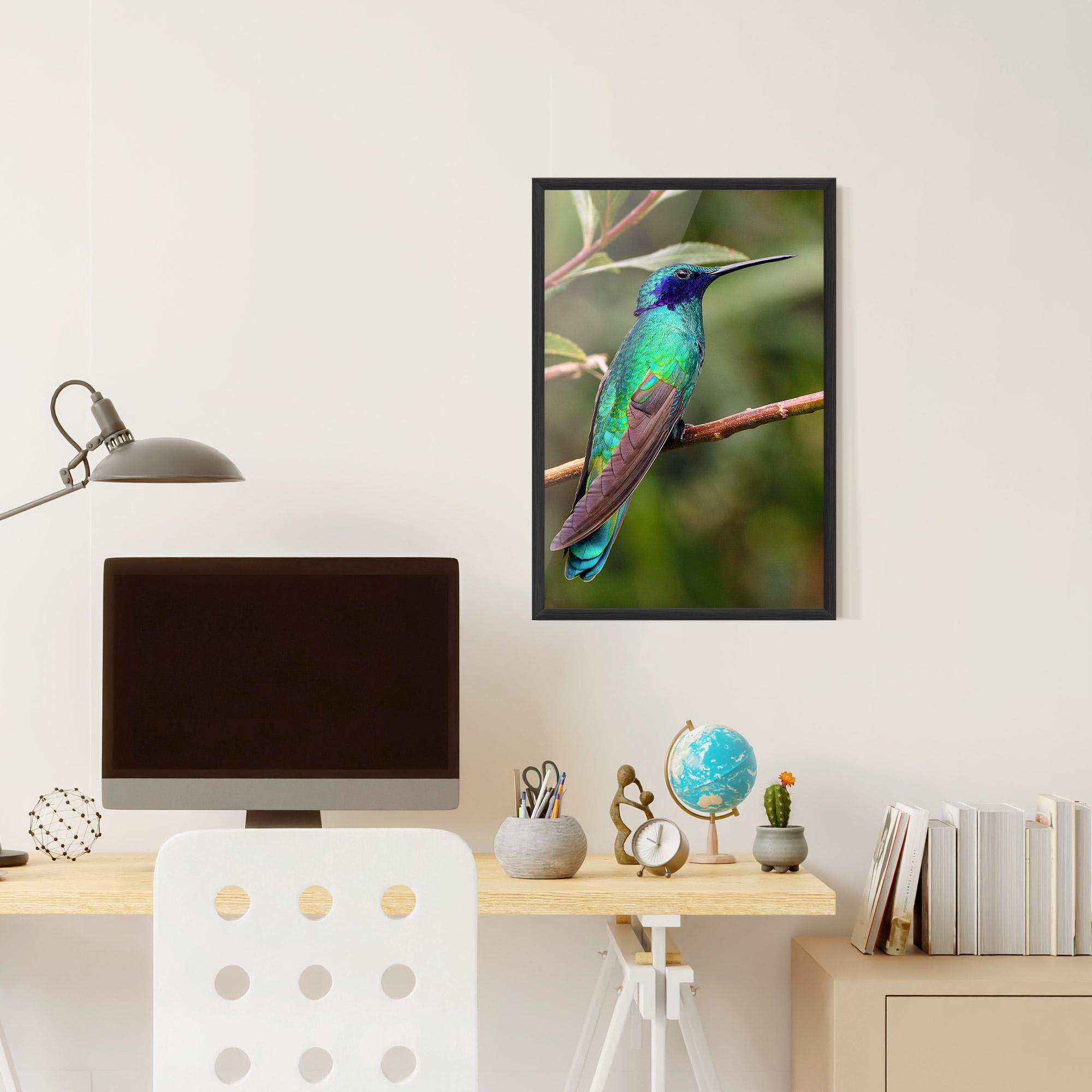 Poster Înrămat Green Bird mockup 6