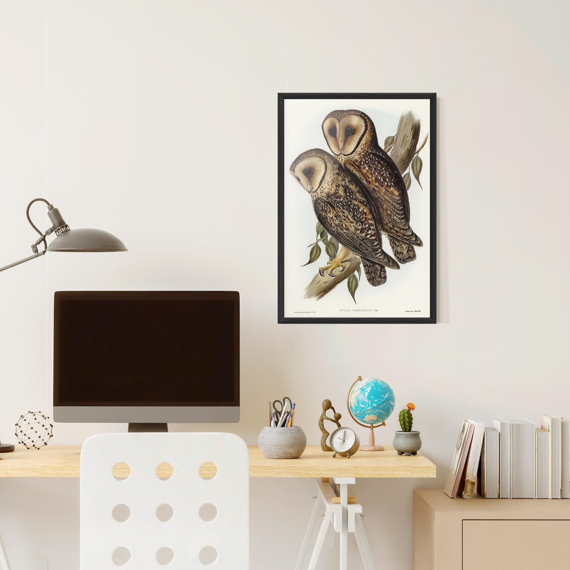 Poster Înrămat Owl Family mockup 6
