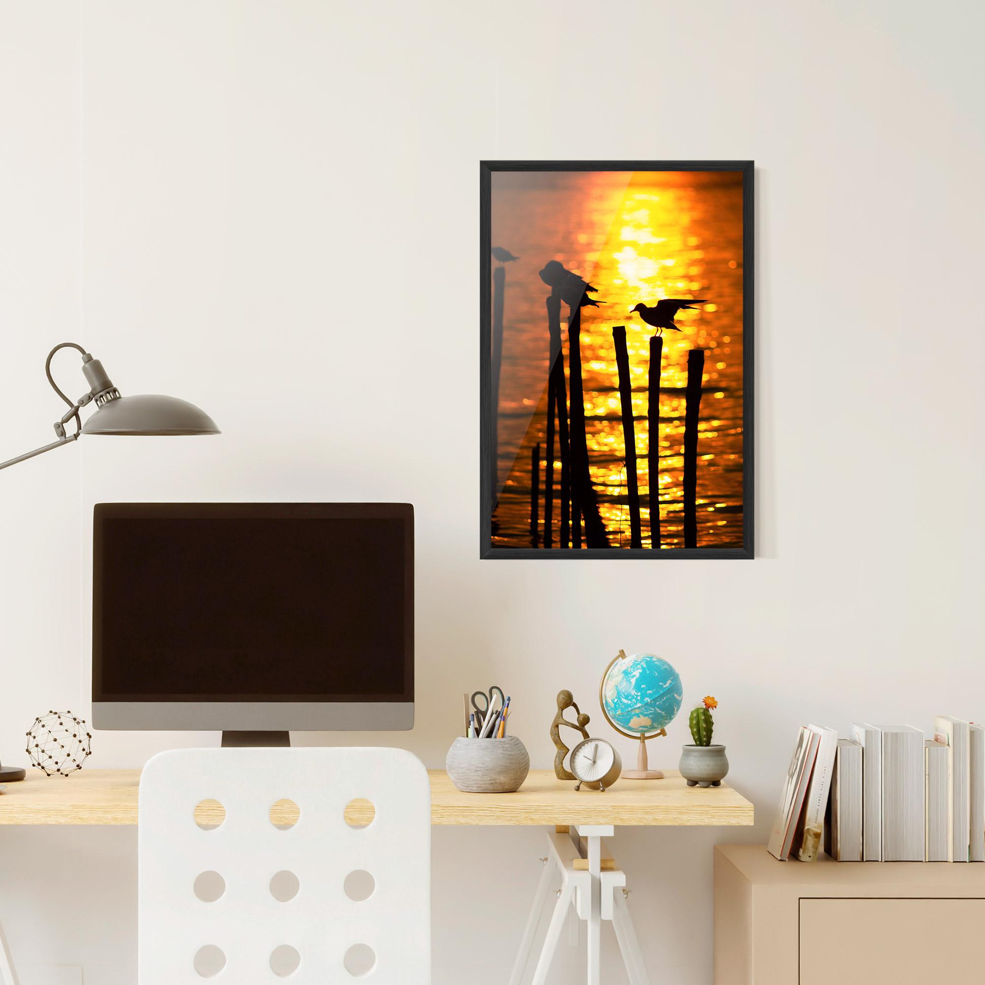 Poster Înrămat Silhouettes Birds mockup 6