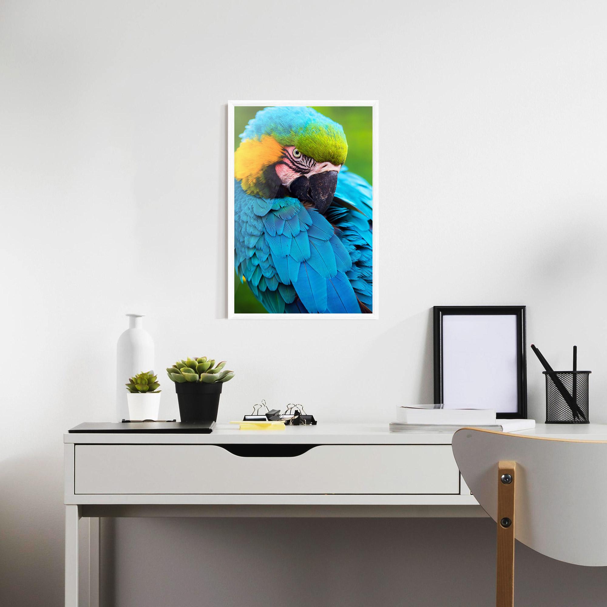 Poster Înrămat Blue Parrot mockup 7