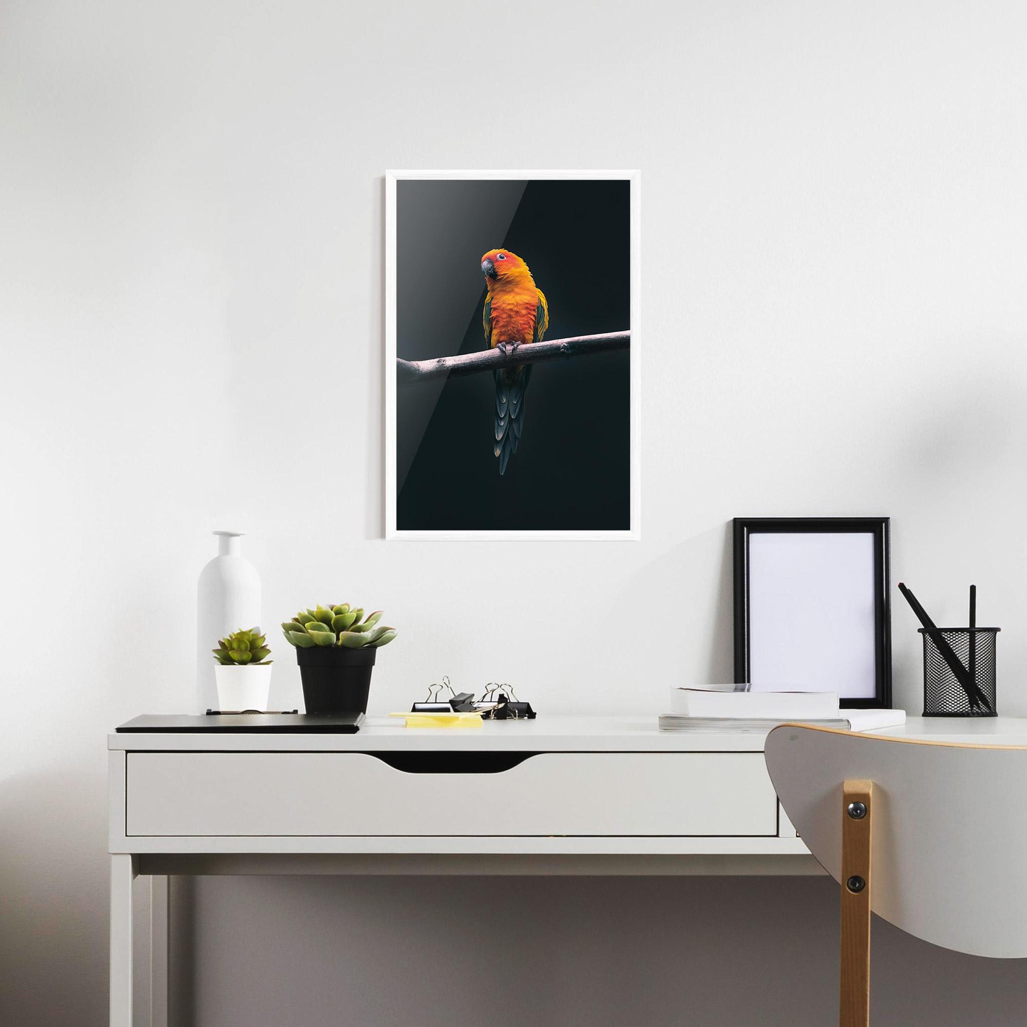 Poster Înrămat Fire Parrot mockup 7