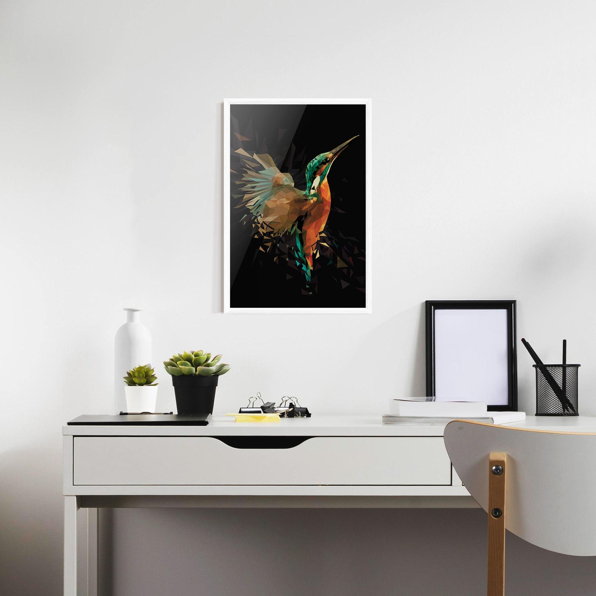 Poster Înrămat Hummingbird Splash mockup 7