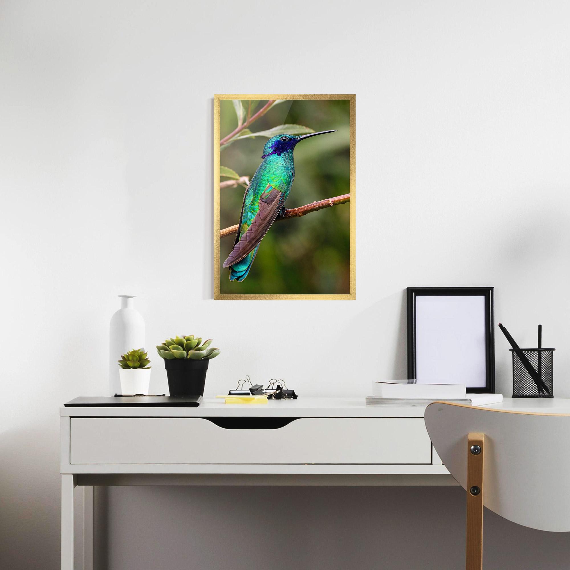 Poster Înrămat Green Bird mockup 7