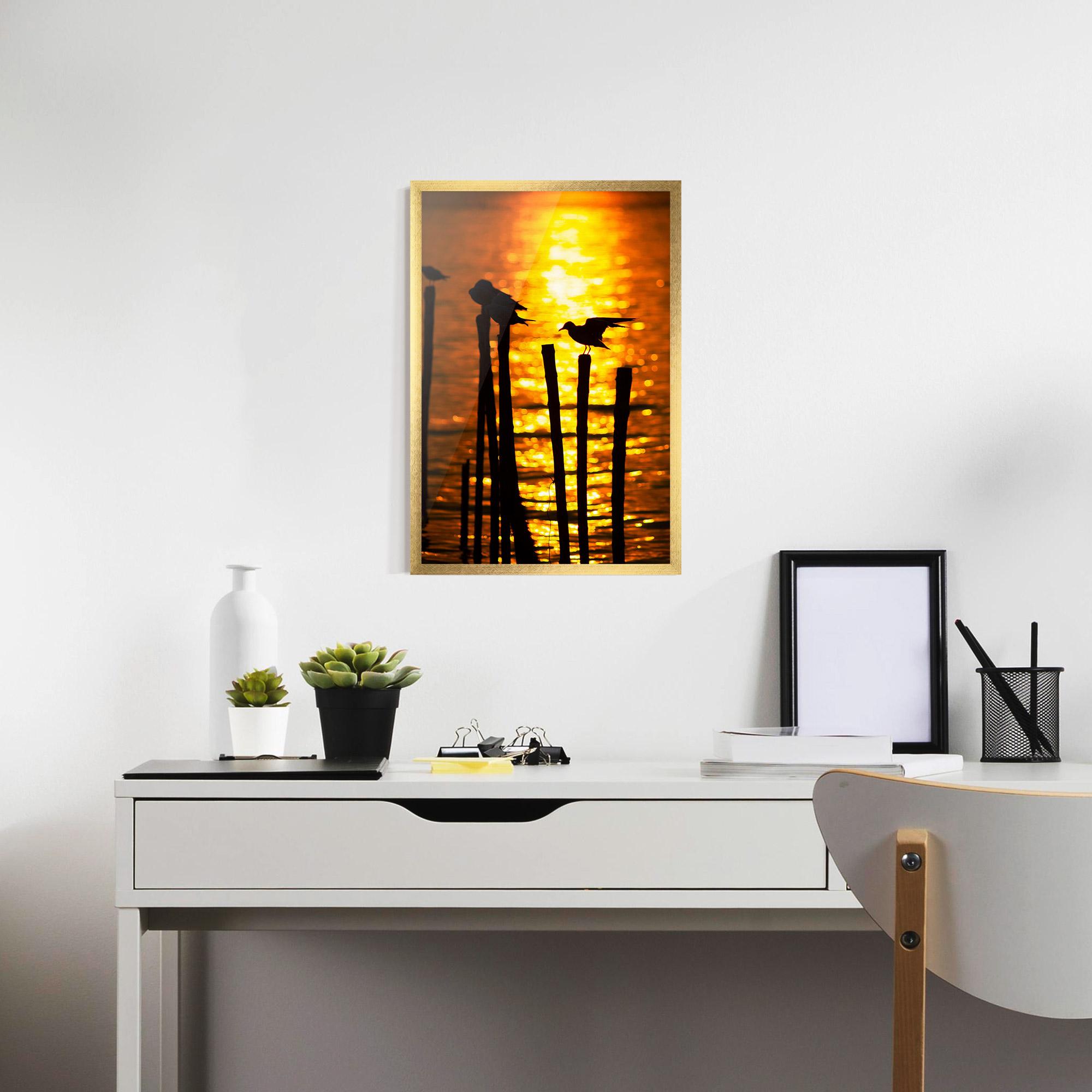 Poster Înrămat Silhouettes Birds mockup 7