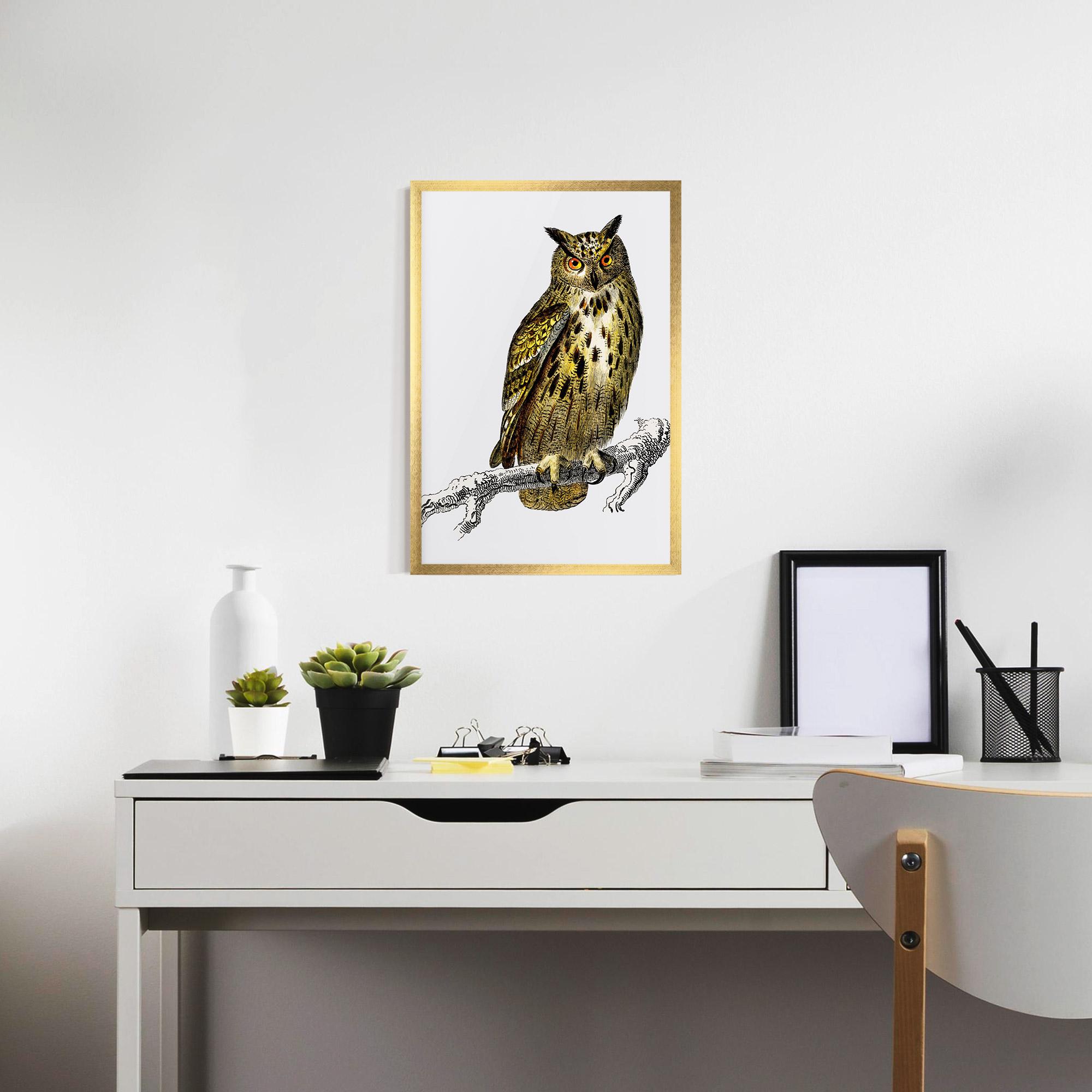 Poster Înrămat Yellow Owl mockup 7