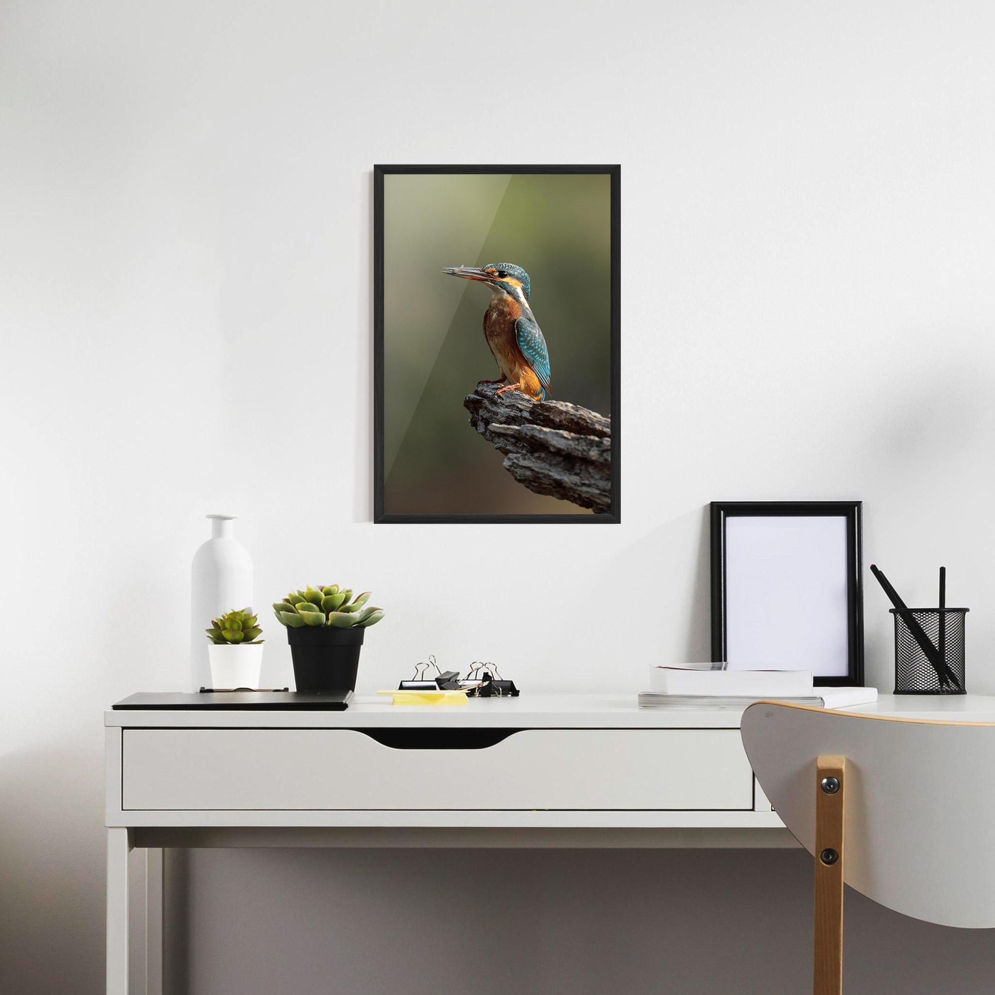 Poster Înrămat Female Kingfisher mockup 7