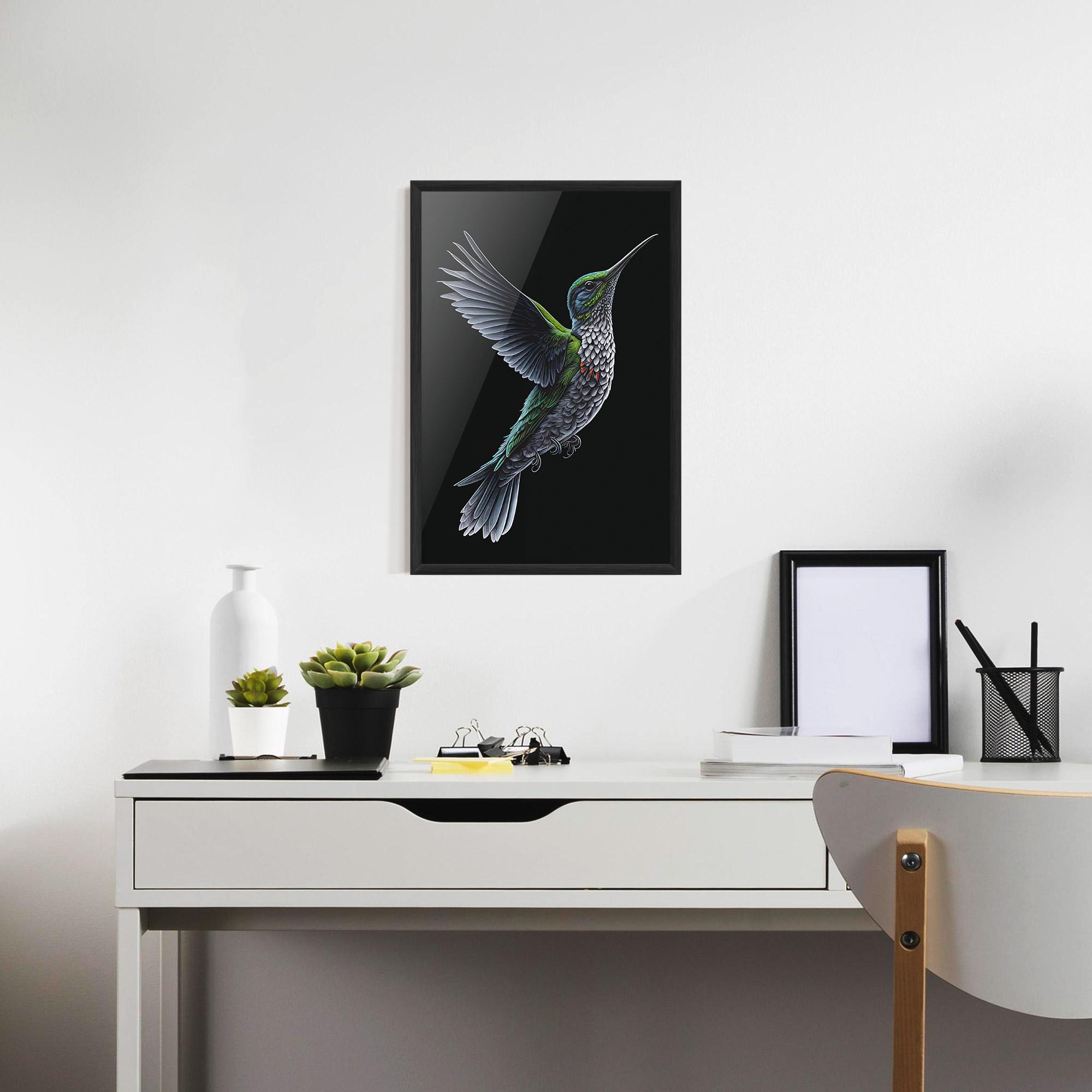 Poster Înrămat Green Hummingbird mockup 7
