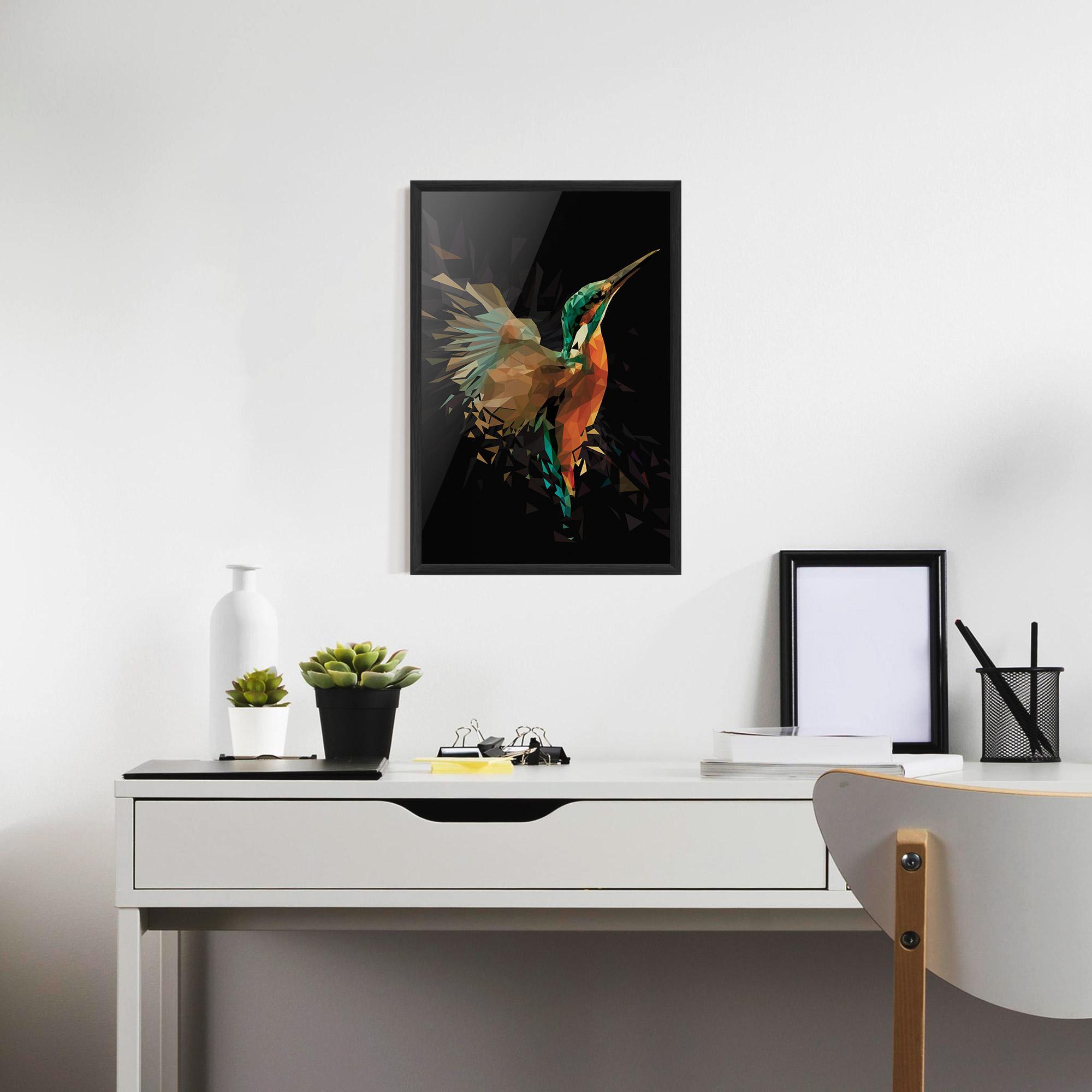 Poster Înrămat Hummingbird Splash mockup 7