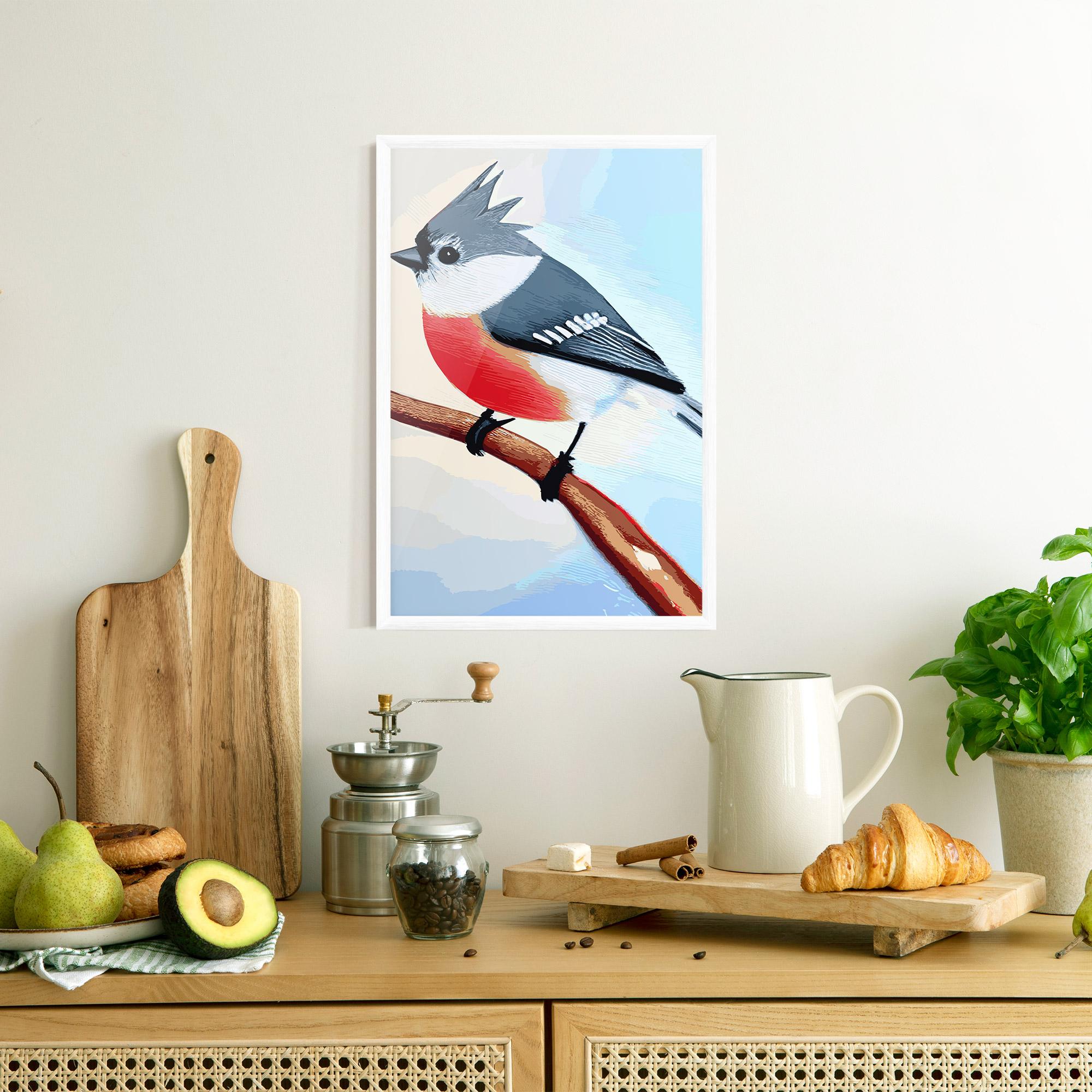 Poster Înrămat Blue Bird Painting mockup 8