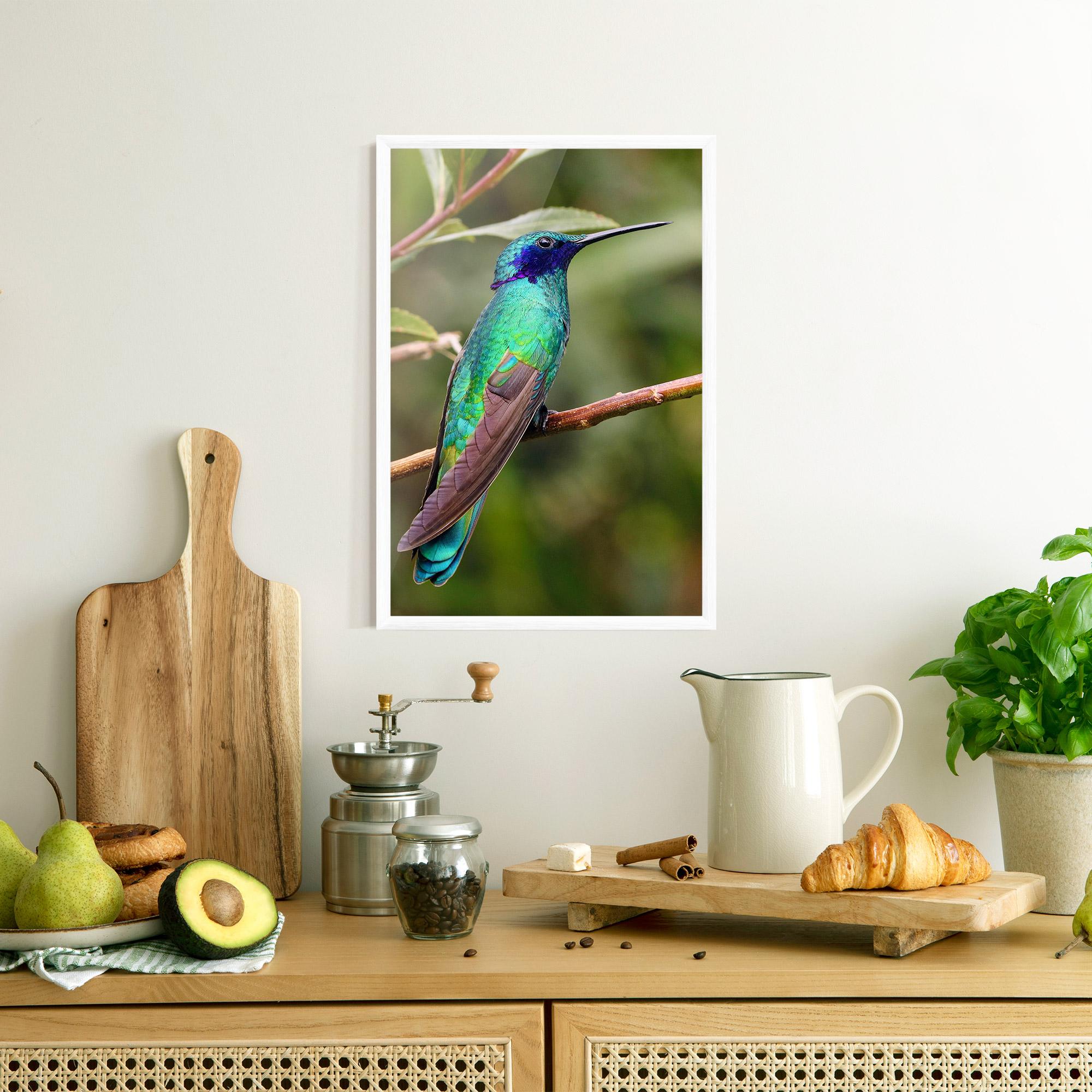 Poster Înrămat Green Bird mockup 8