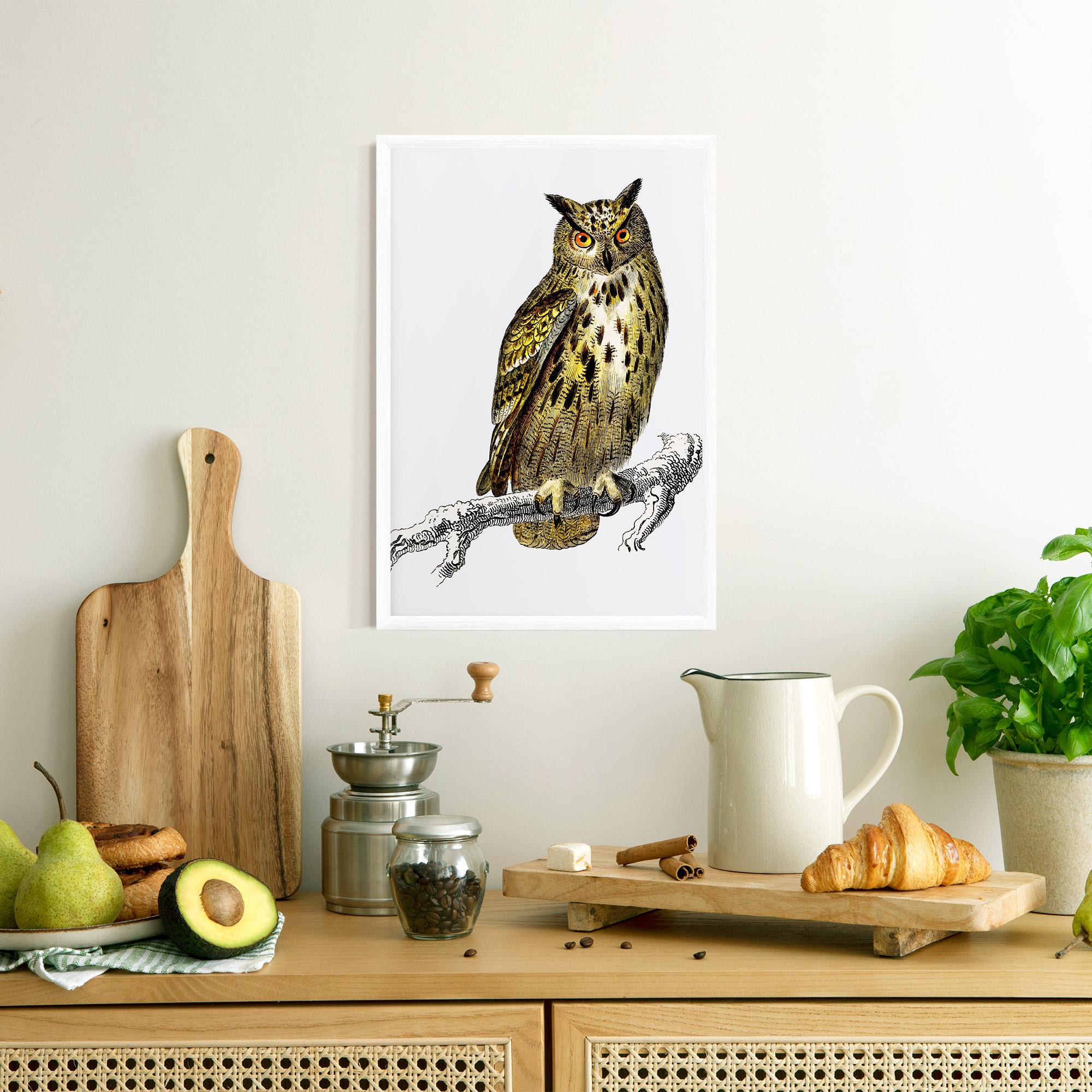Poster Înrămat Yellow Owl mockup 8