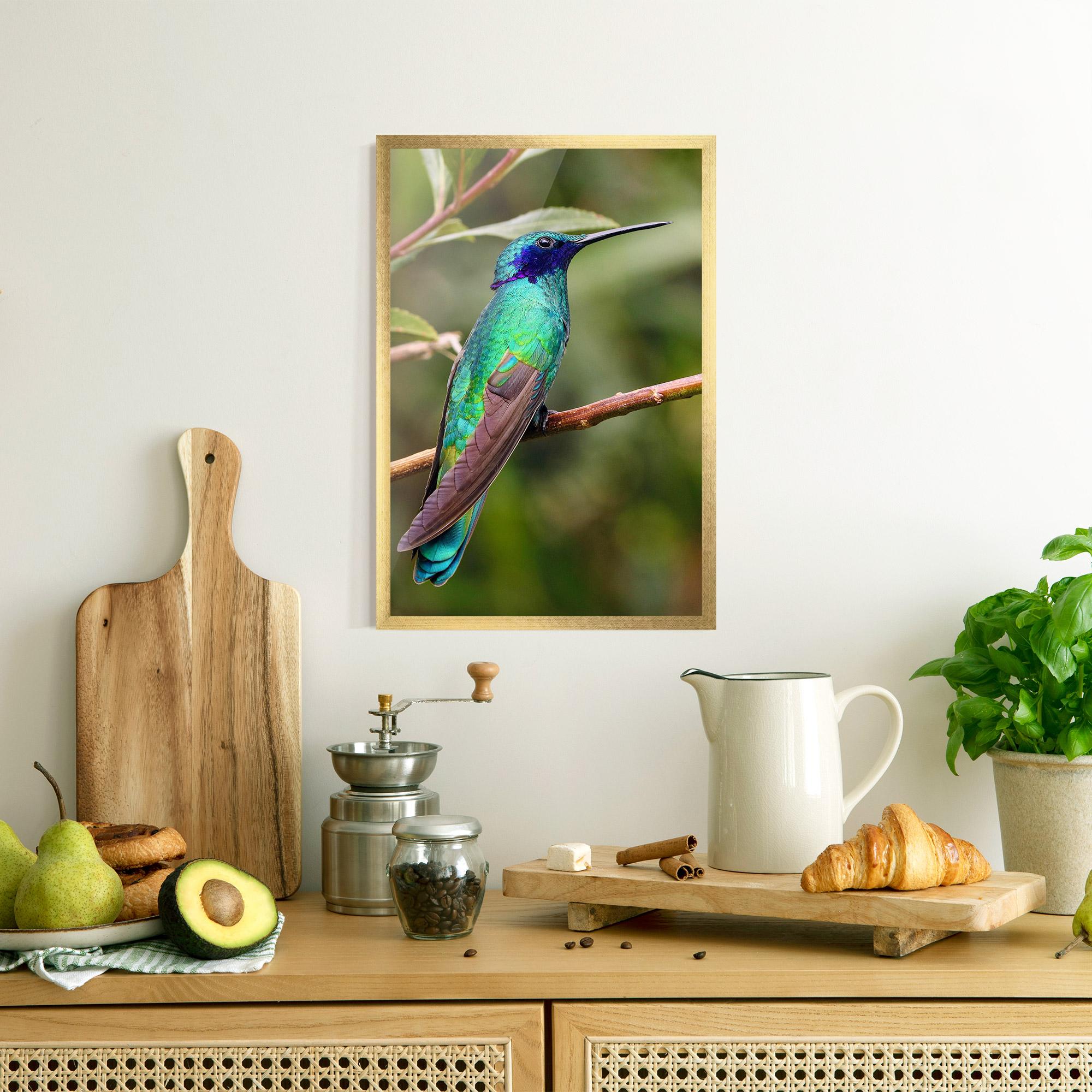 Poster Înrămat Green Bird mockup 8