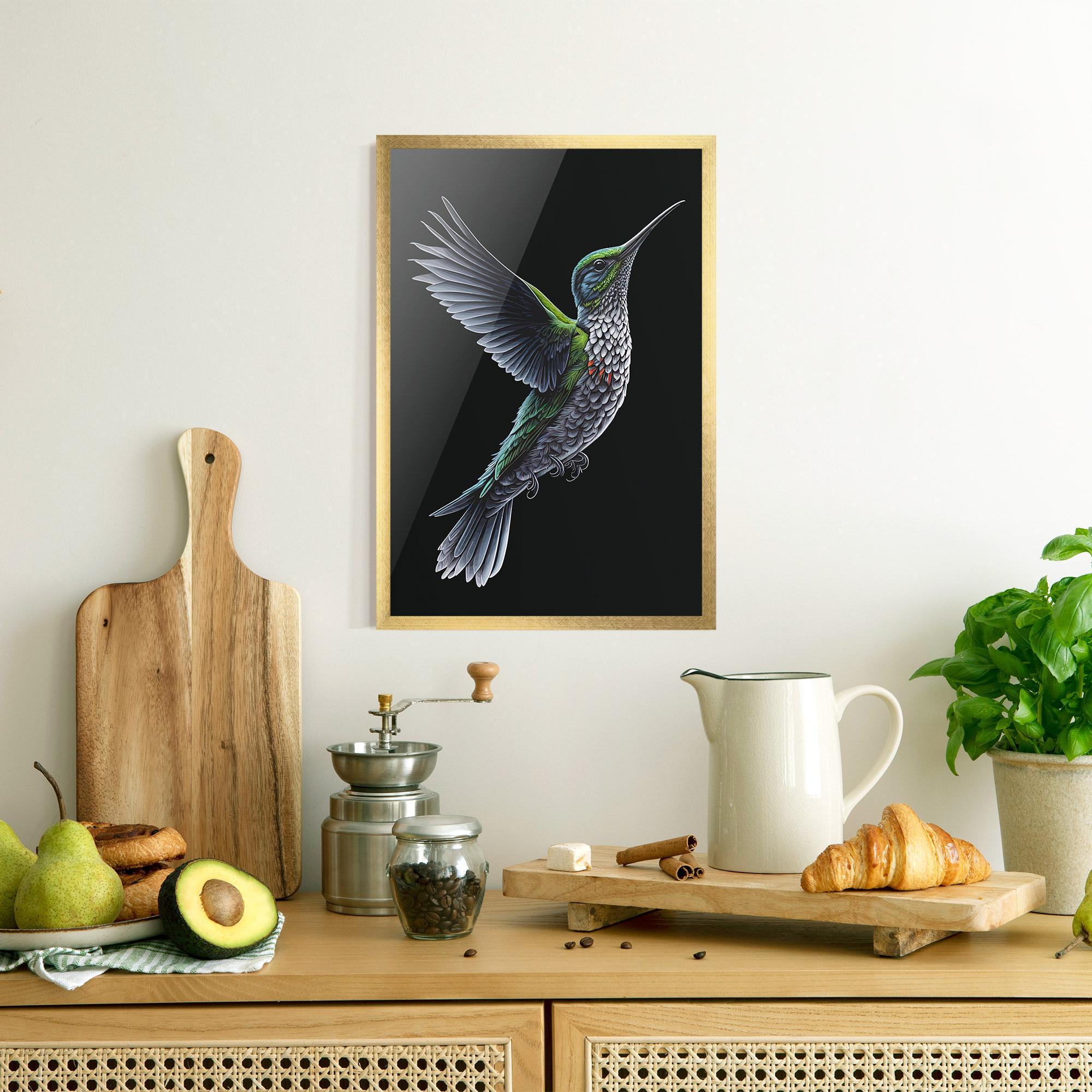 Poster Înrămat Green Hummingbird mockup 8