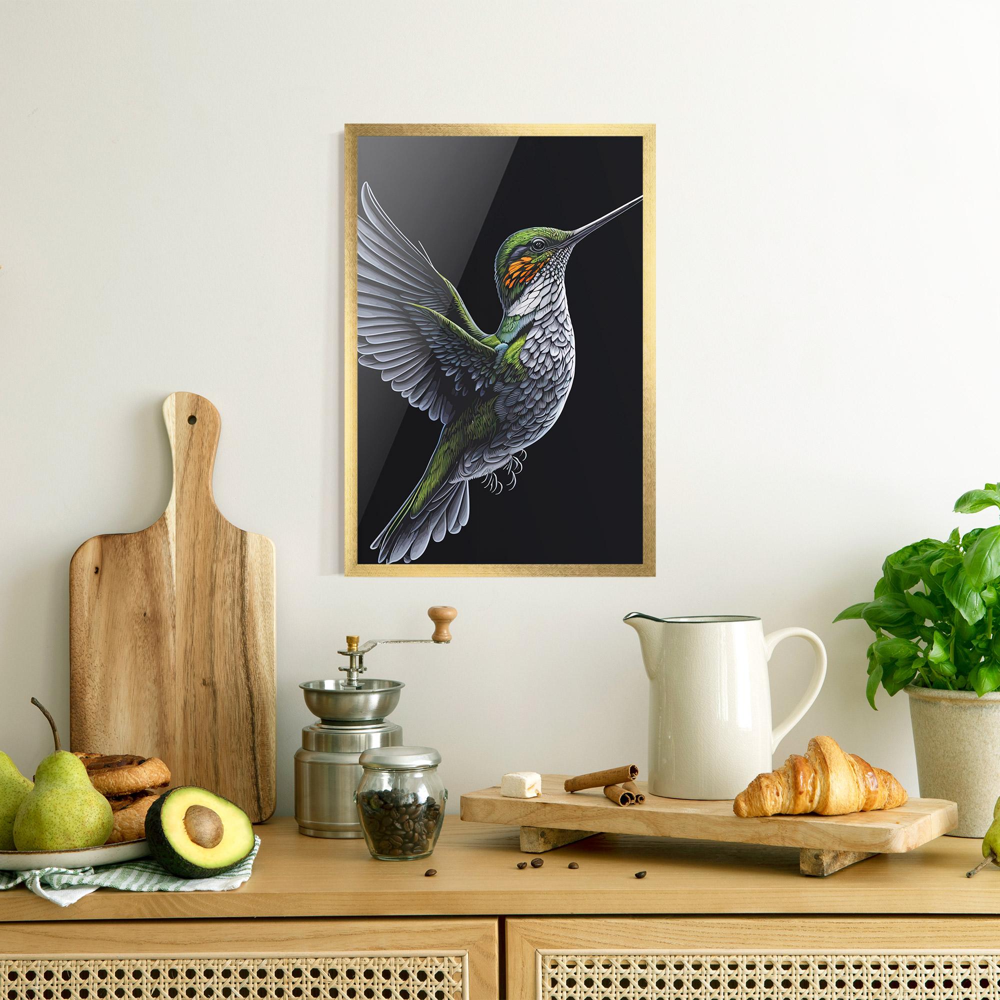Poster Înrămat Hummingbird mockup 8