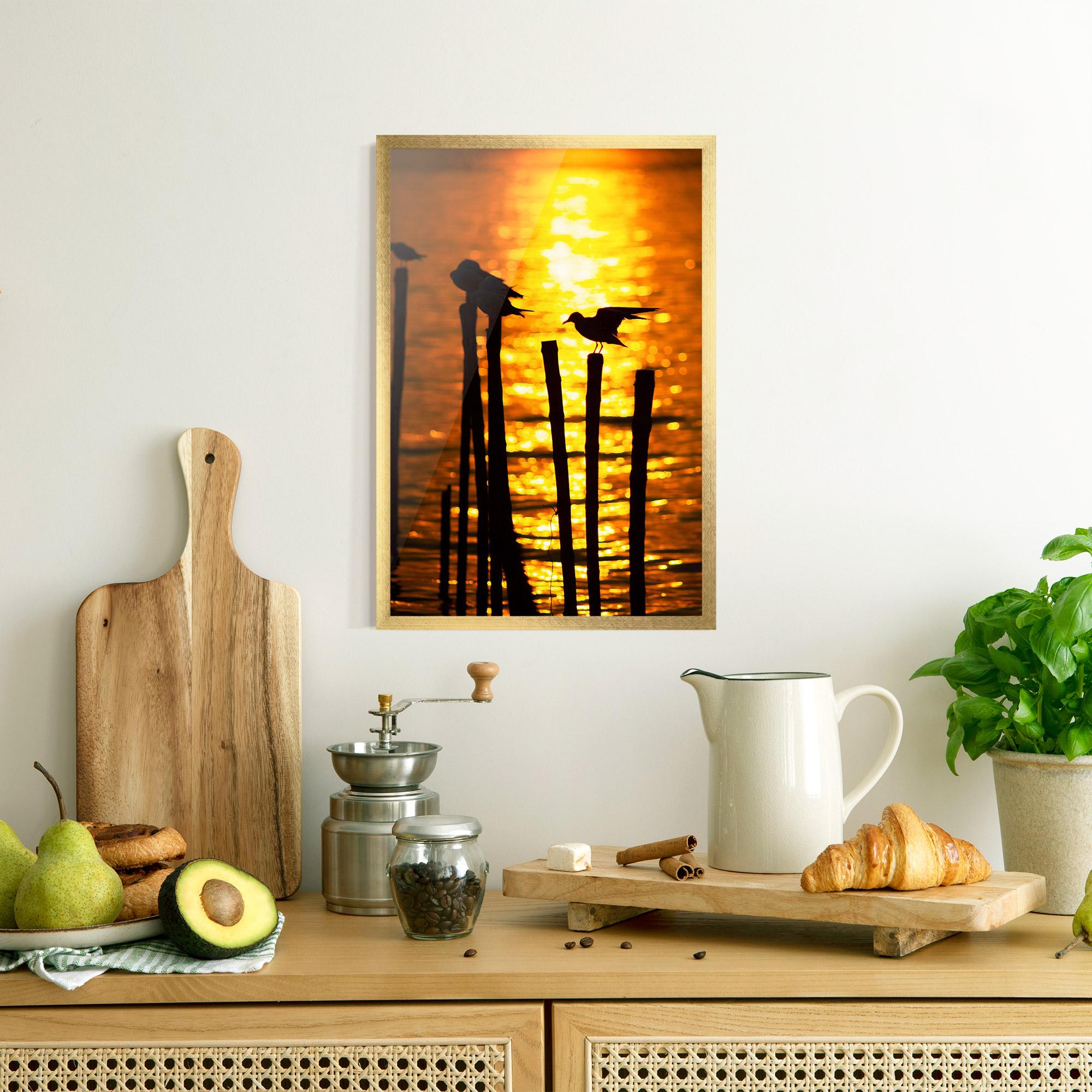 Poster Înrămat Silhouettes Birds mockup 8