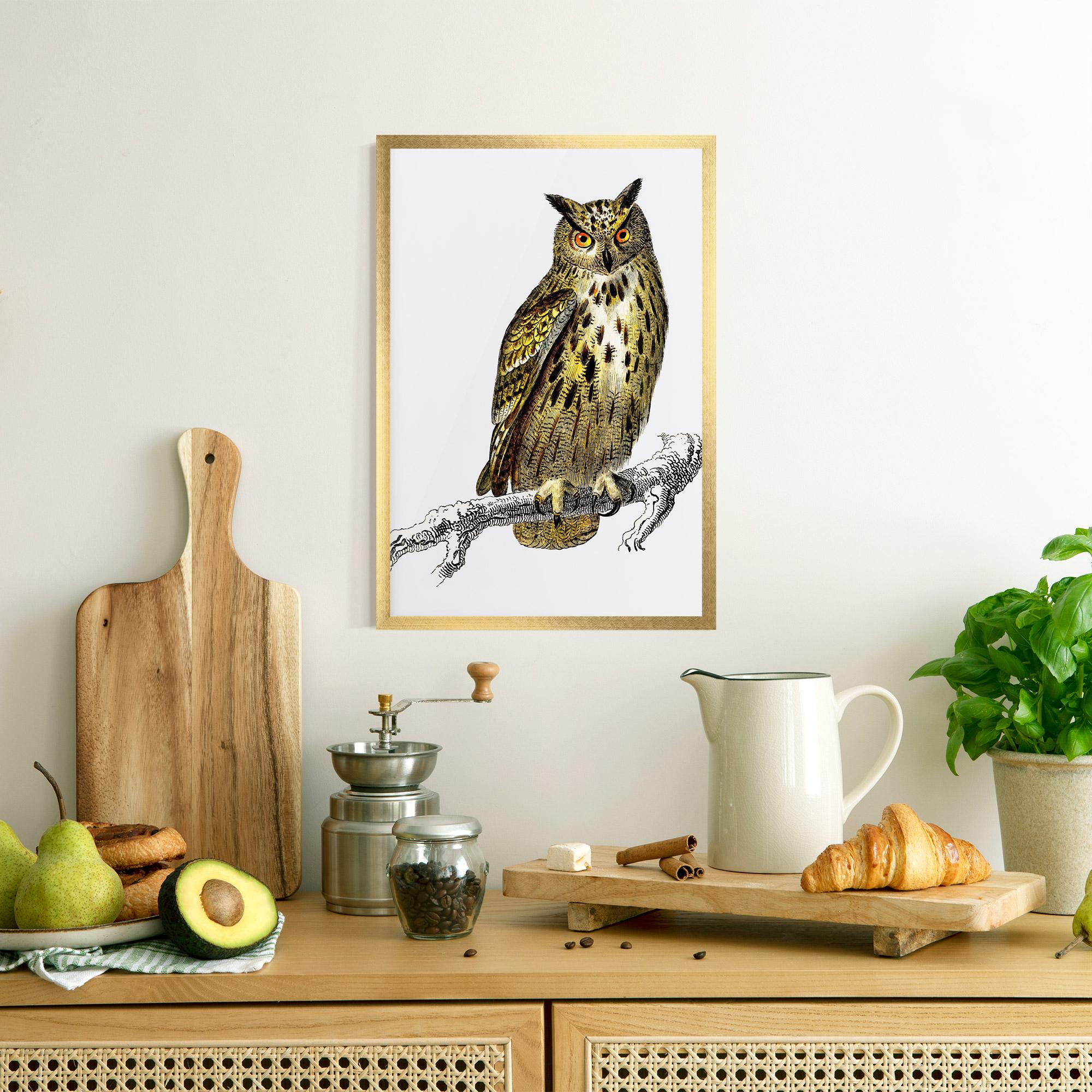 Poster Înrămat Yellow Owl mockup 8