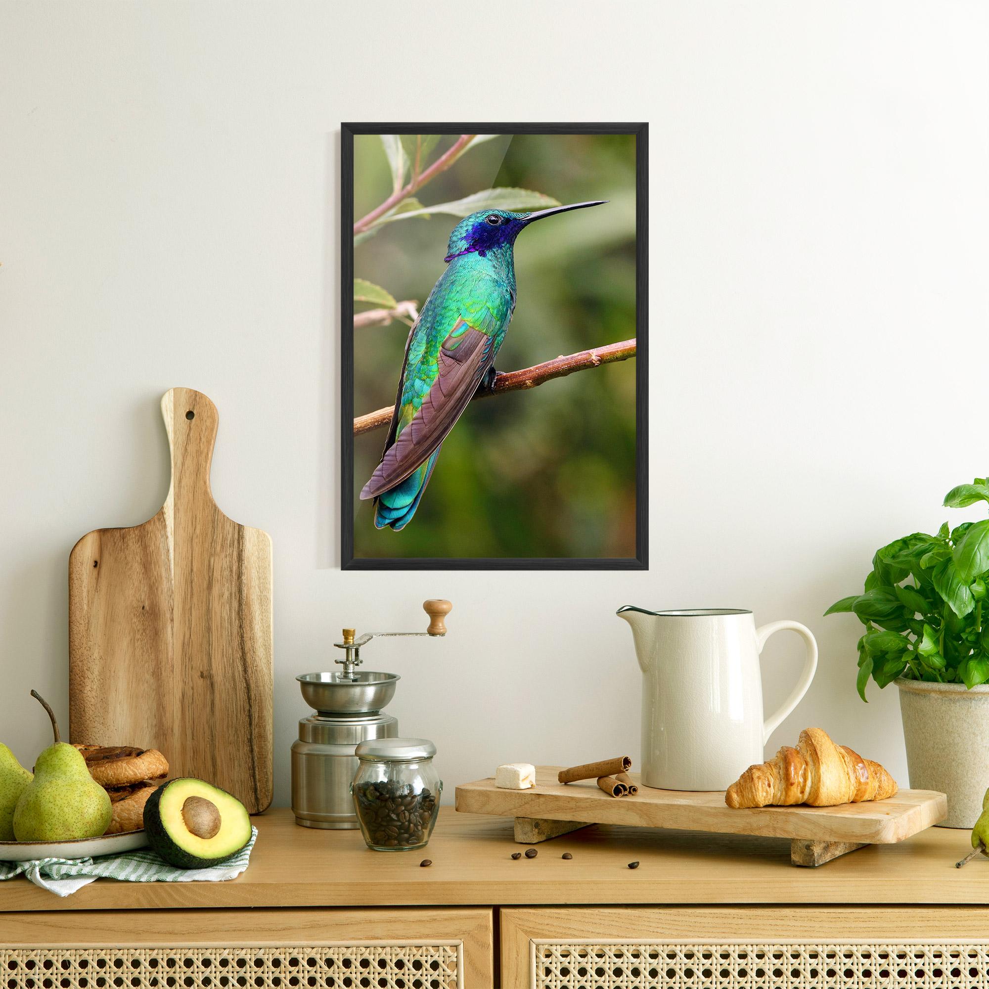 Poster Înrămat Green Bird mockup 8