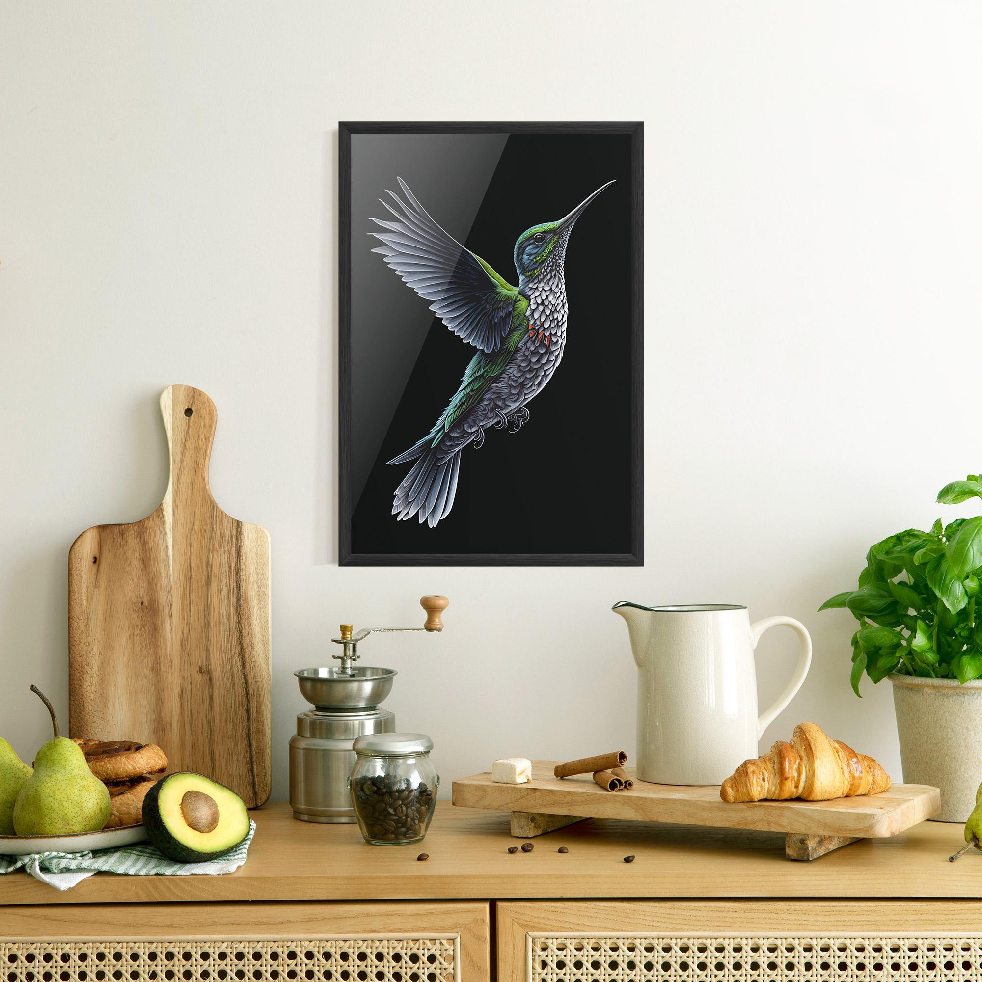 Poster Înrămat Green Hummingbird mockup 8