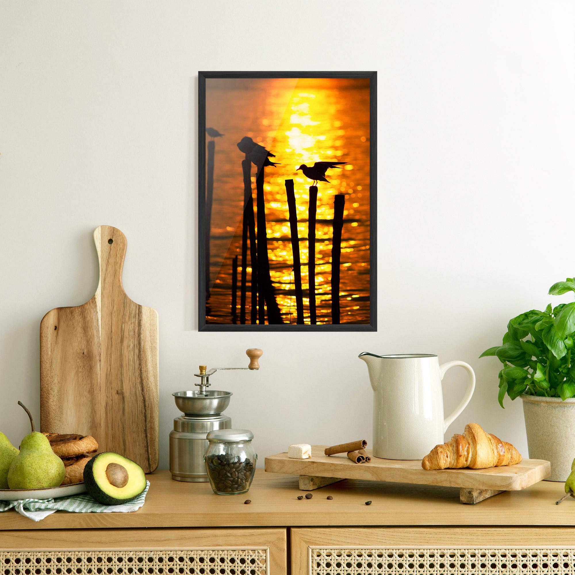 Poster Înrămat Silhouettes Birds mockup 8