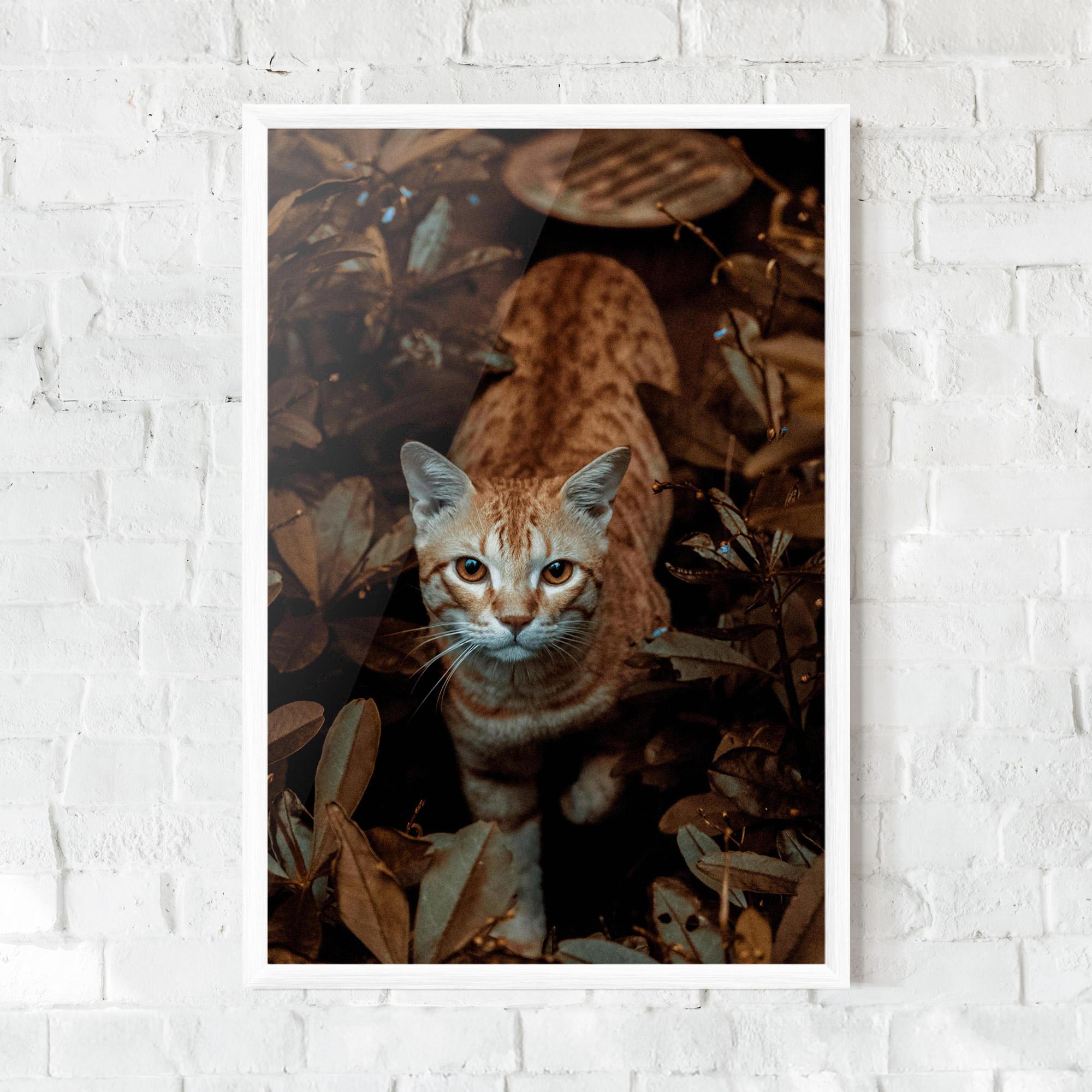 Poster Înrămat Autumn Orange Cat mockup 0