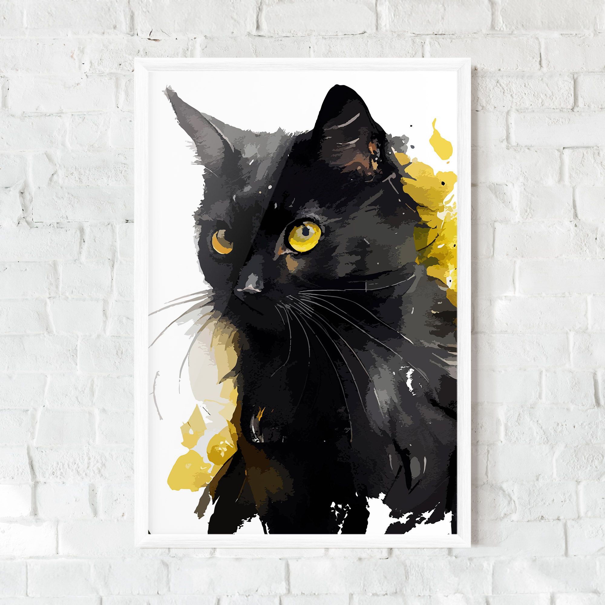 Beautiful Black Cat mockup 0