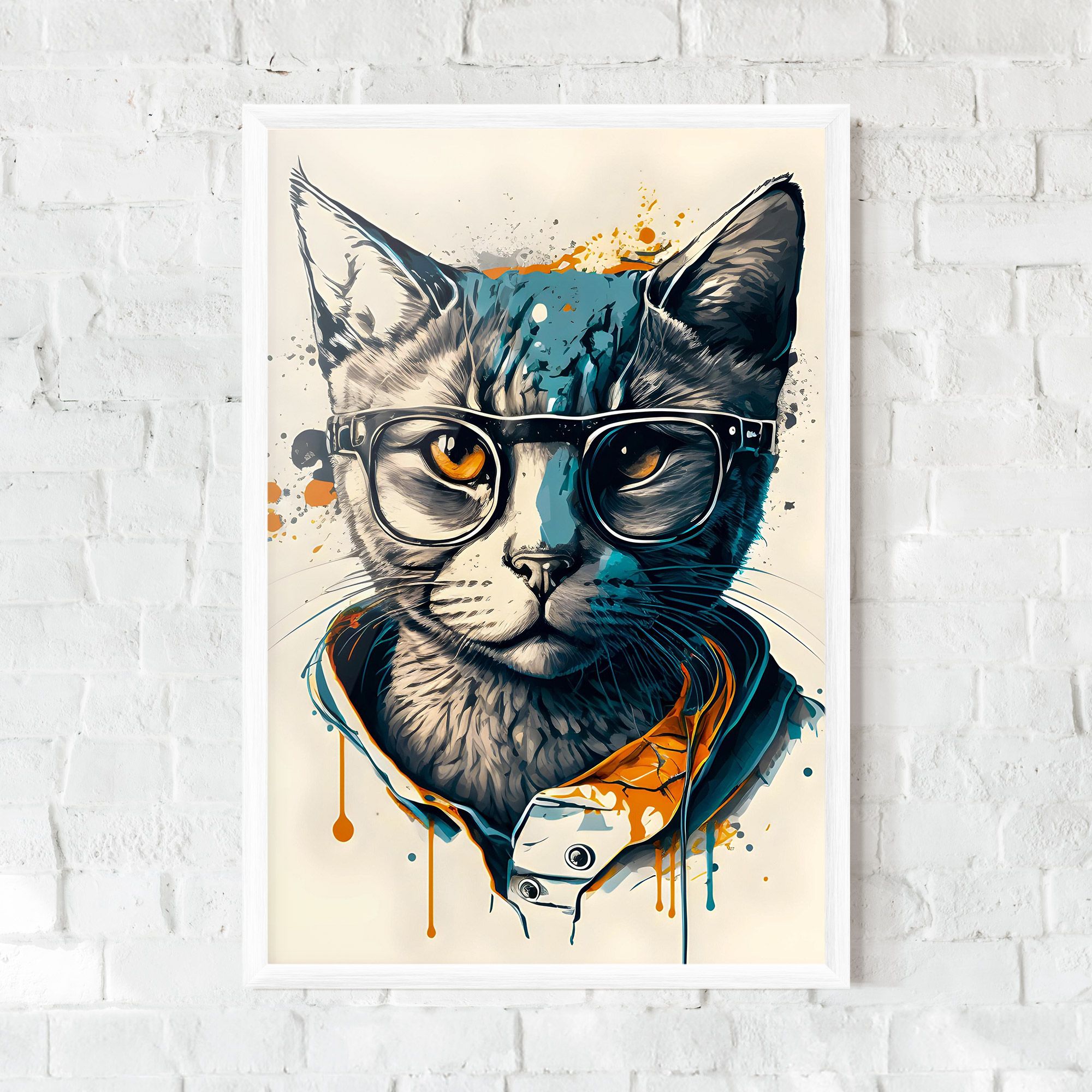 Cat Glasses Art mockup 0
