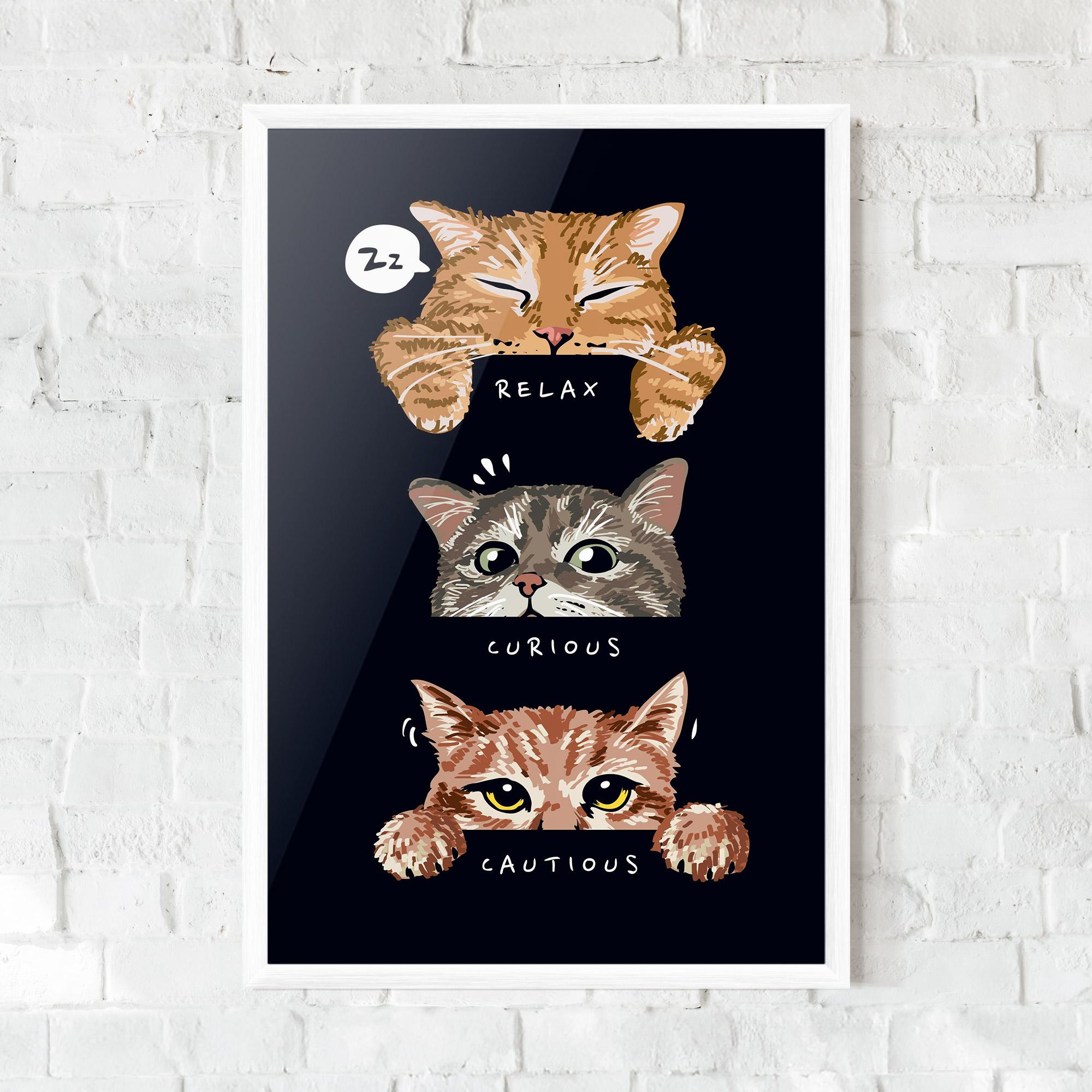 Poster Înrămat Relax Cat mockup 0