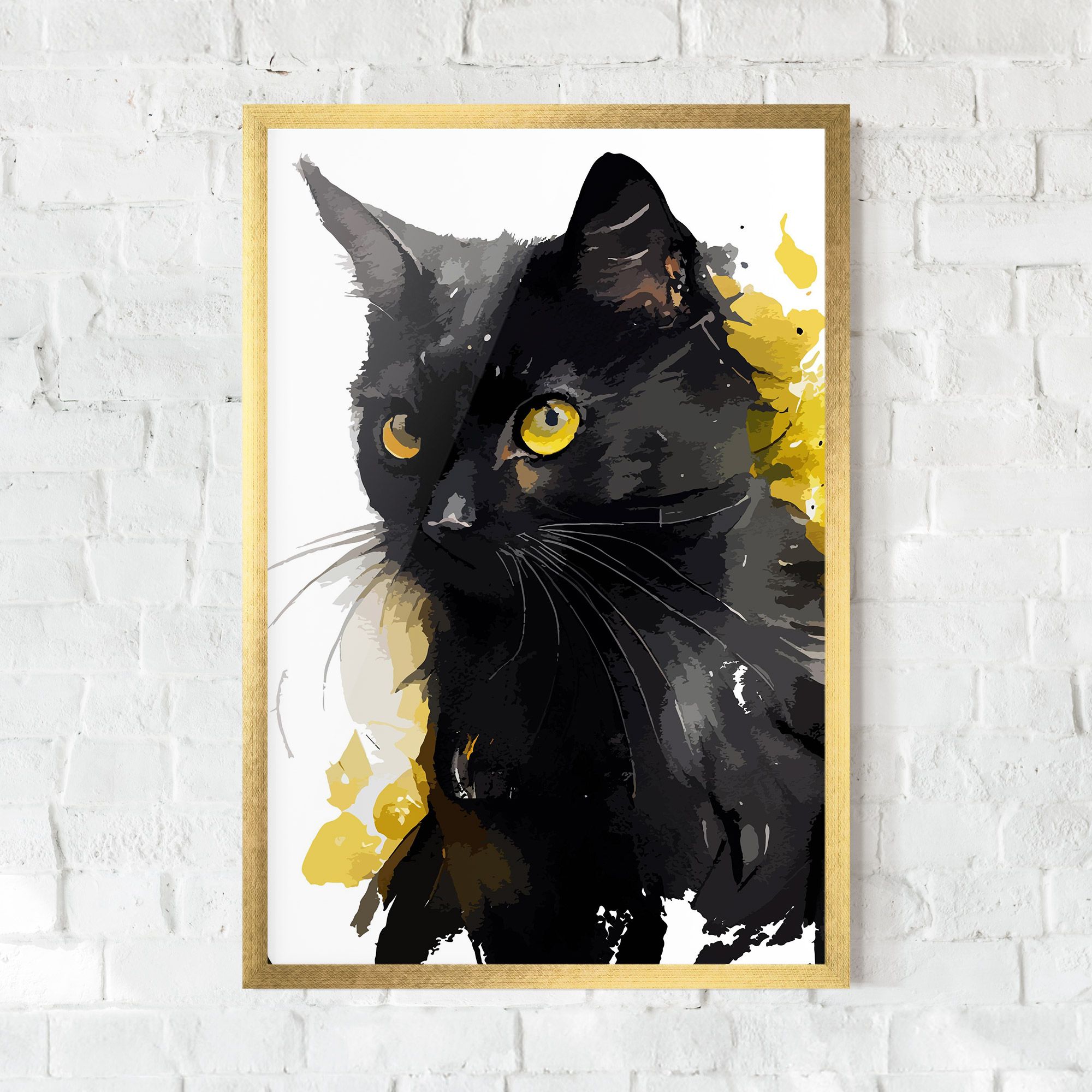 Beautiful Black Cat mockup 0