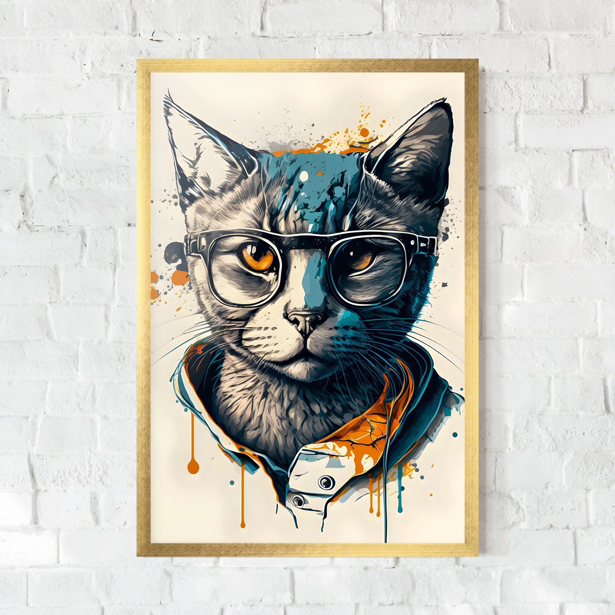 Cat Glasses Art mockup 0