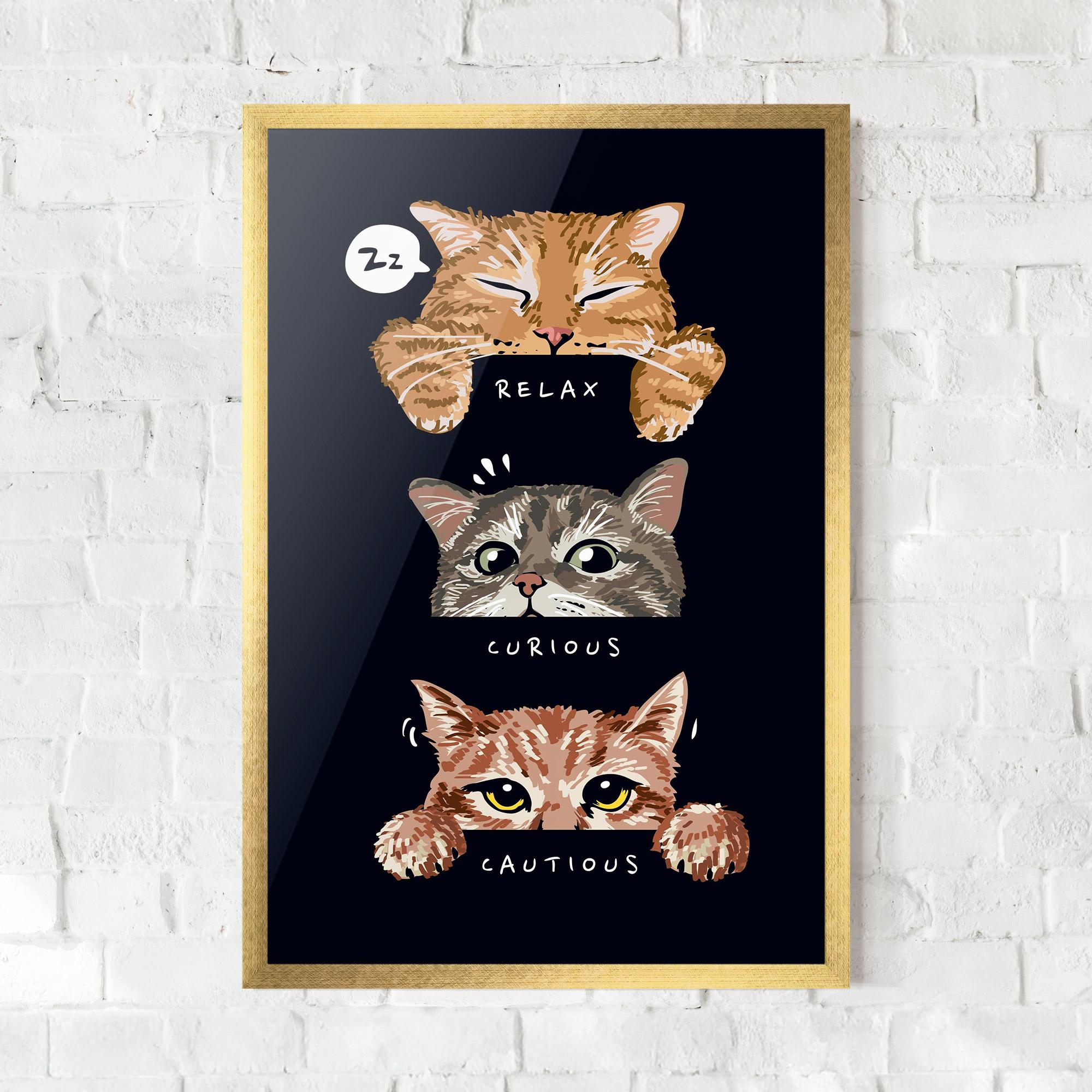 Poster Înrămat Relax Cat mockup 0