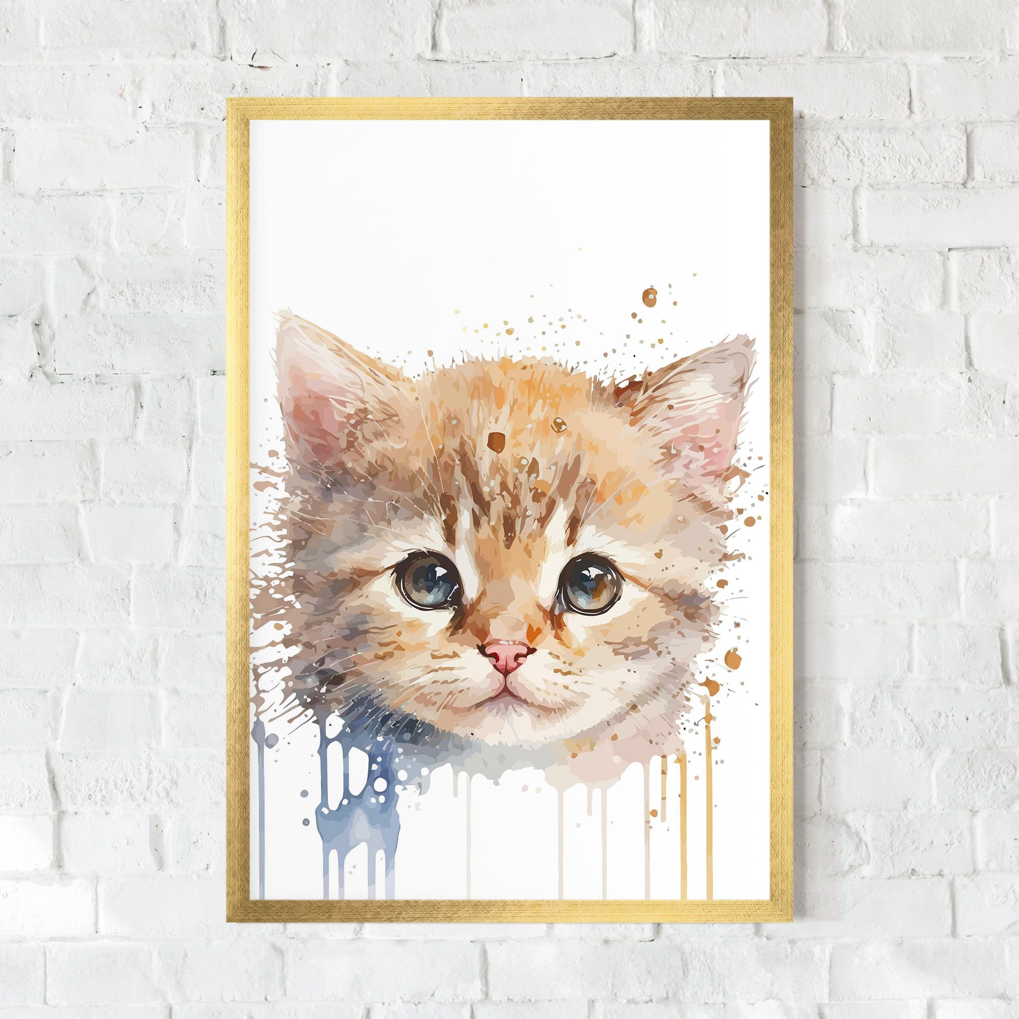 Watercolor Animal Cat mockup 0