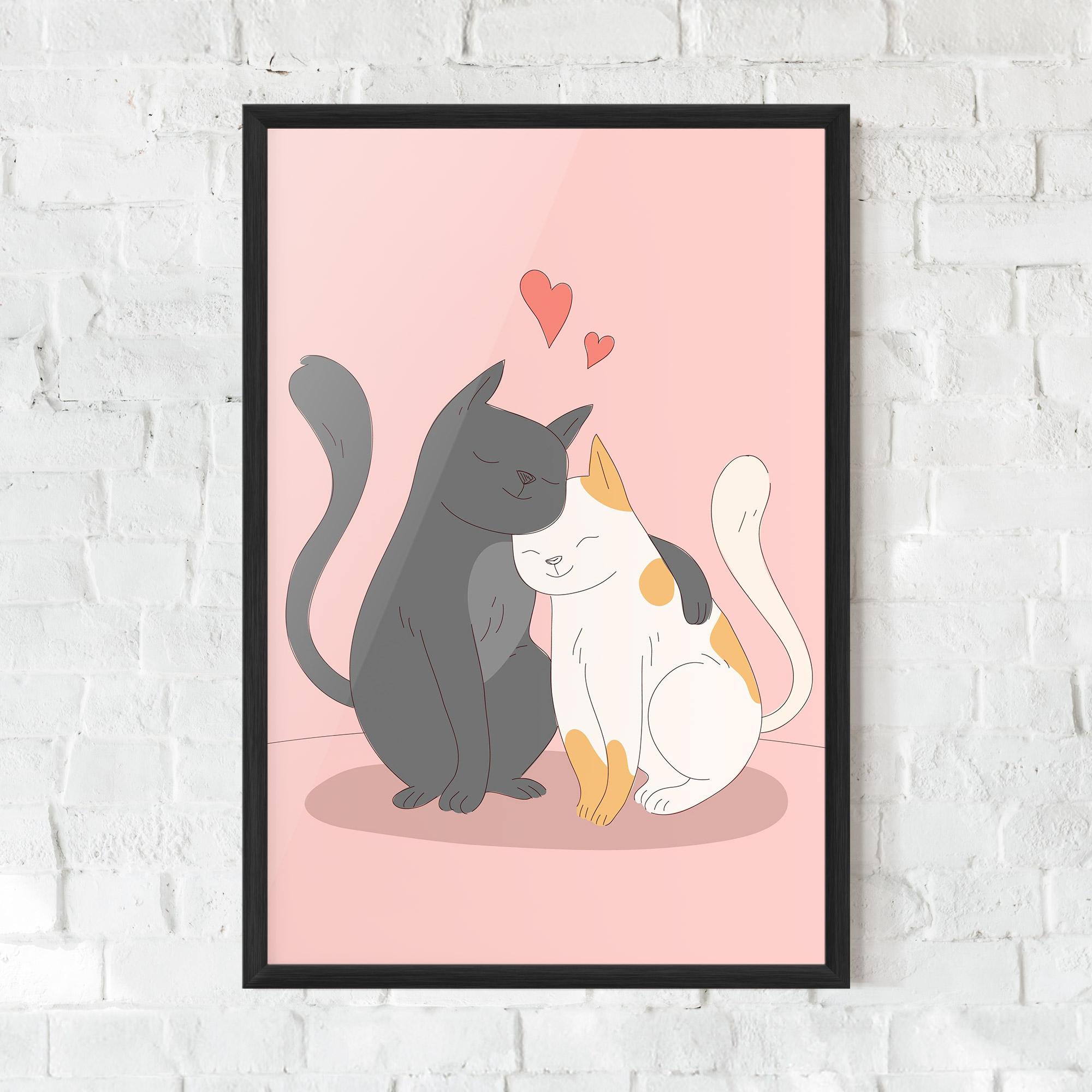 Poster Înrămat Lover Cats mockup 0
