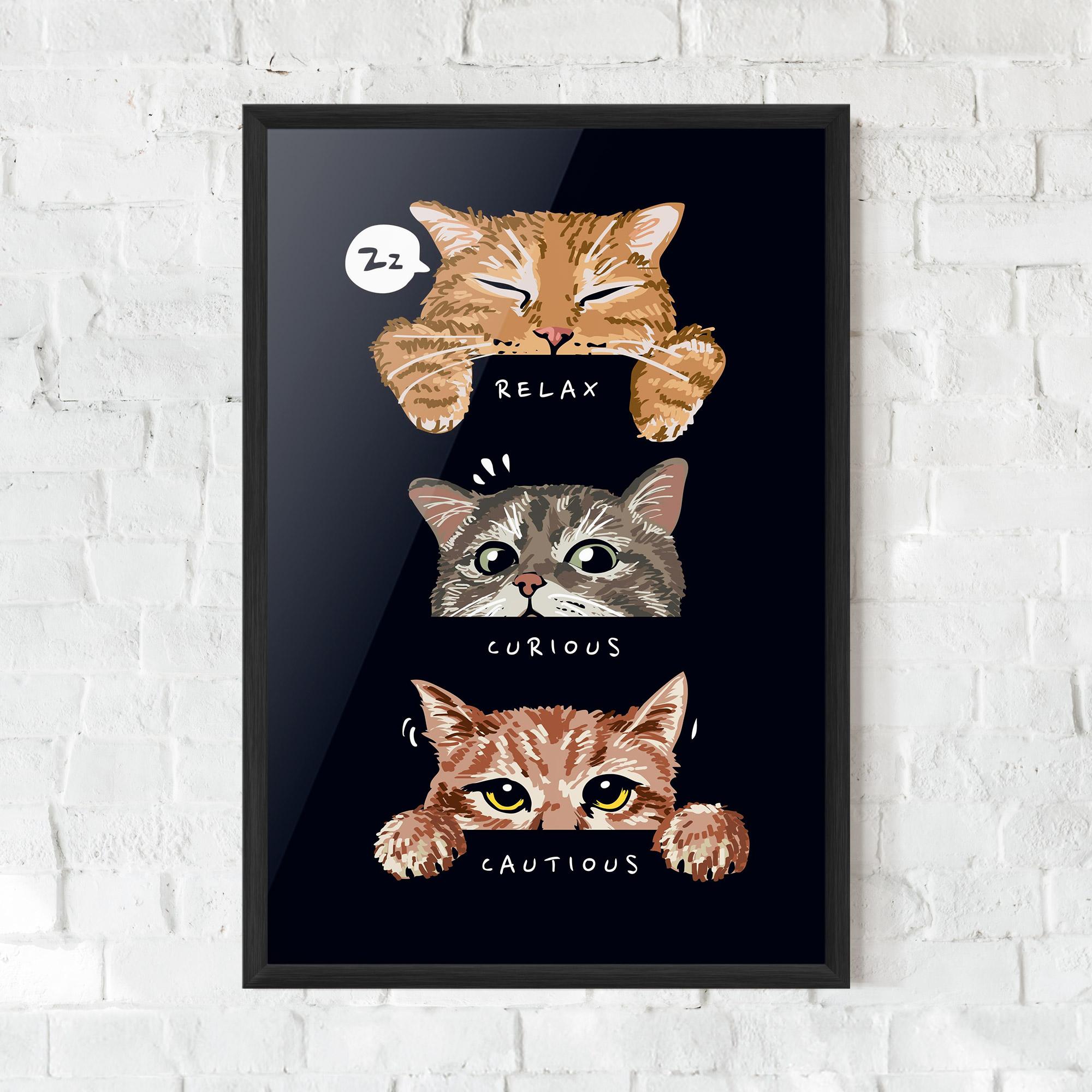 Poster Înrămat Relax Cat mockup 0