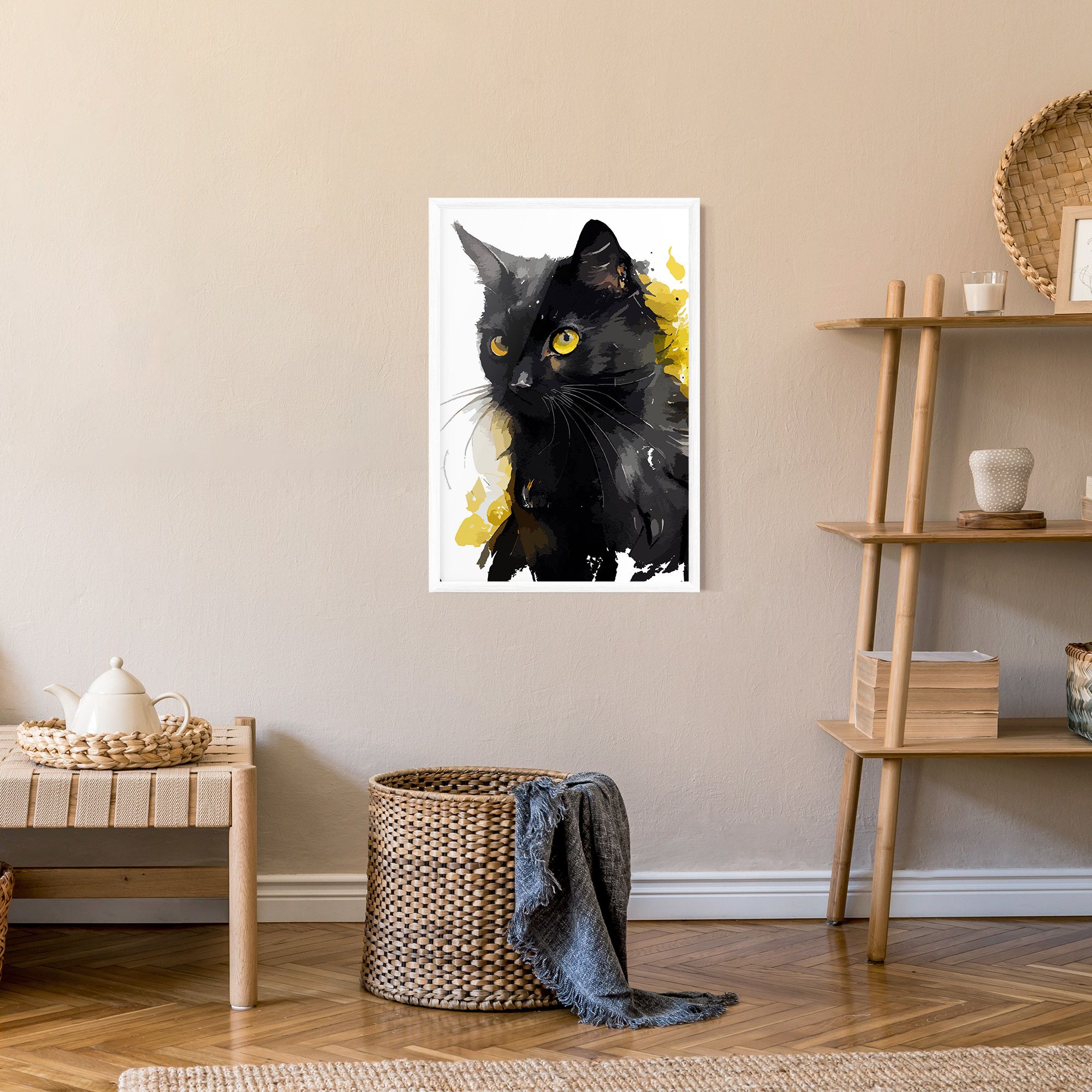 Beautiful Black Cat mockup 9