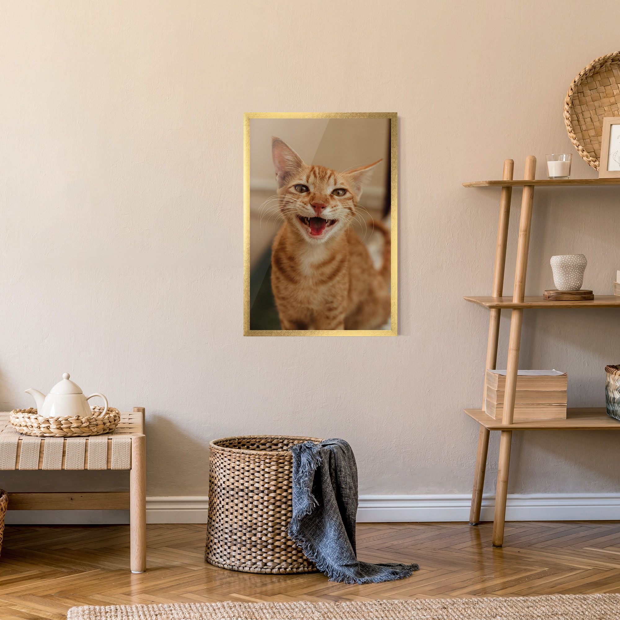 Orange Cat Smiling mockup 9