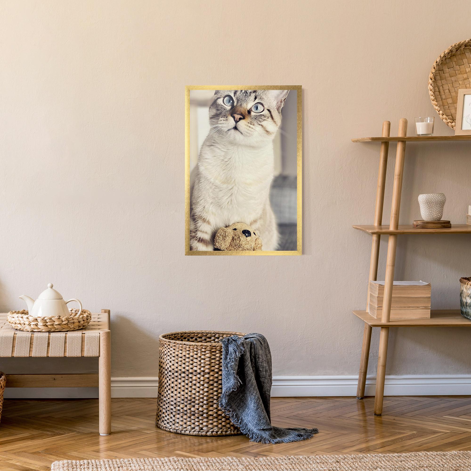Poster Înrămat Pretty Blue Eyes Cat mockup 9
