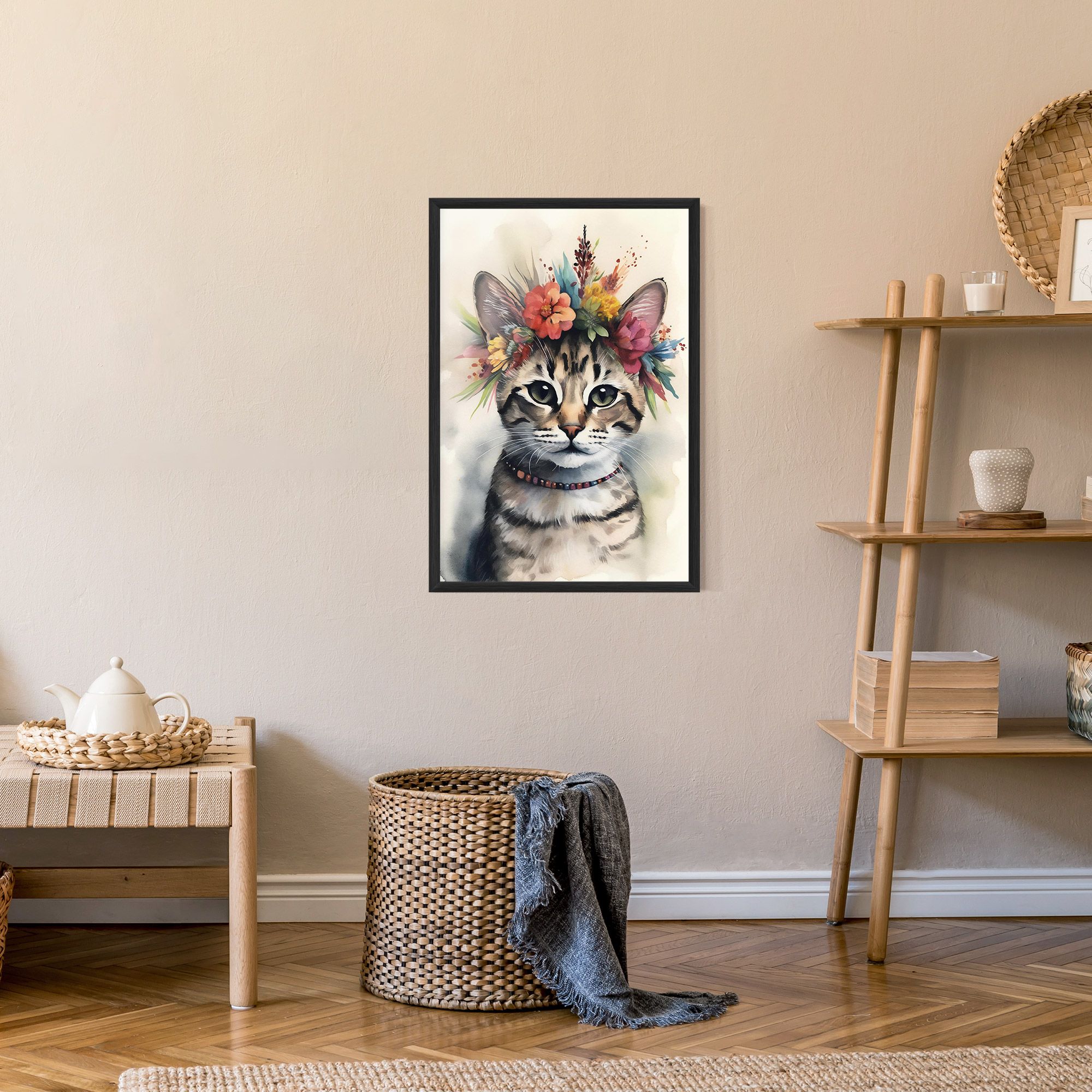 Flower Cat Art mockup 9