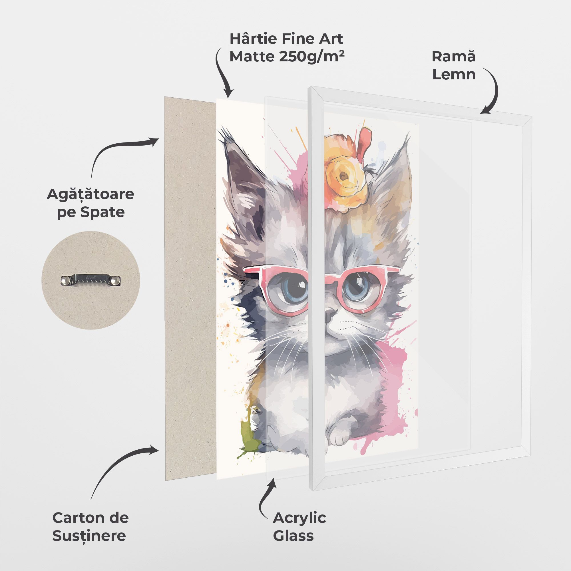 Adorable Grey Cat mockup 1