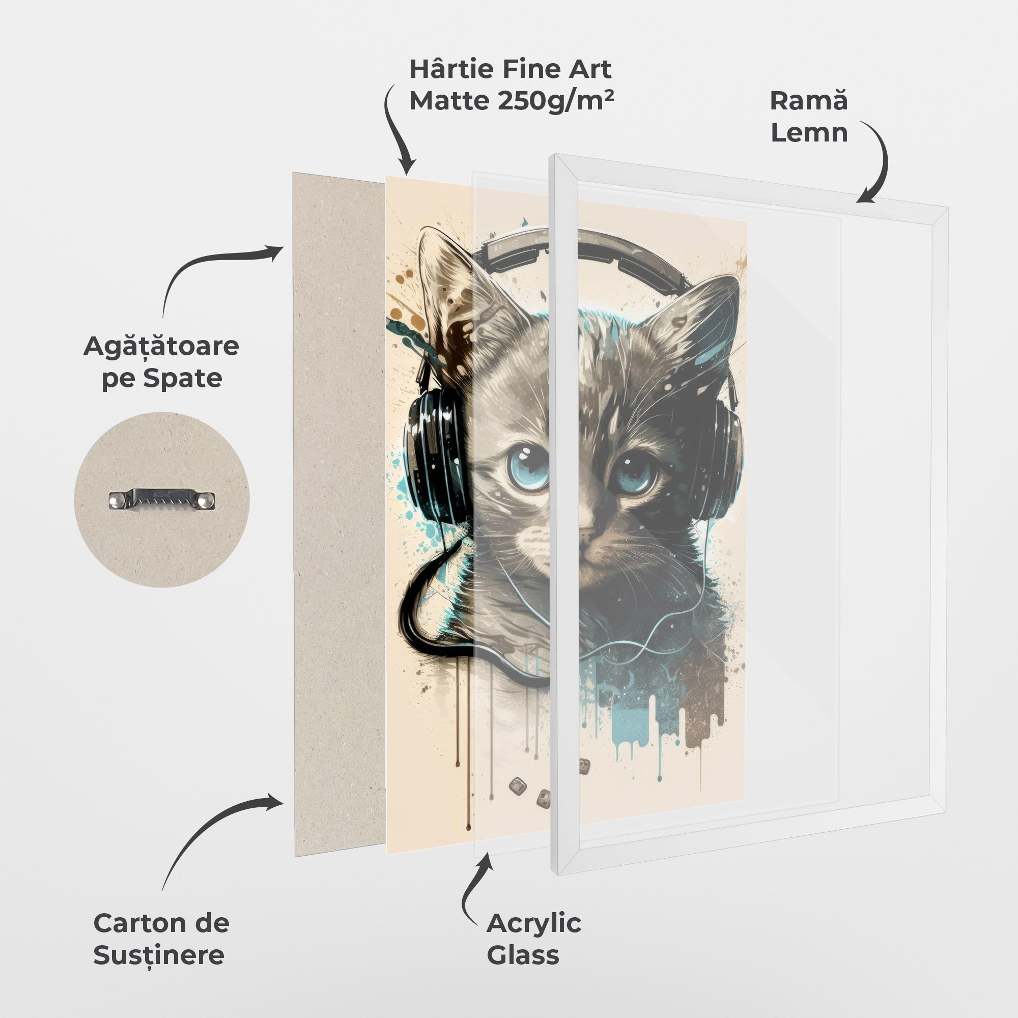 Headphones Cute Cat mockup 1