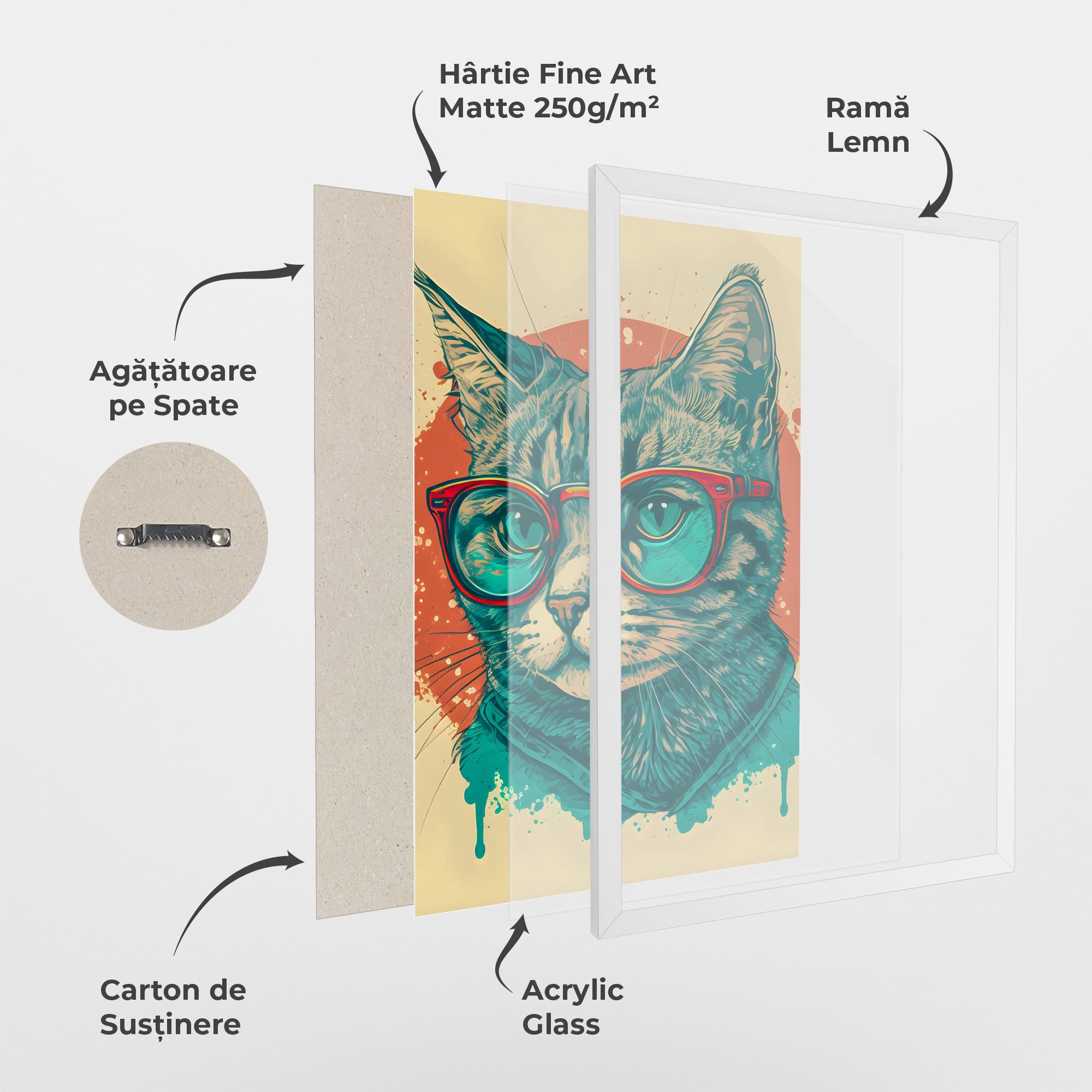 Red Glasses Cat mockup 1