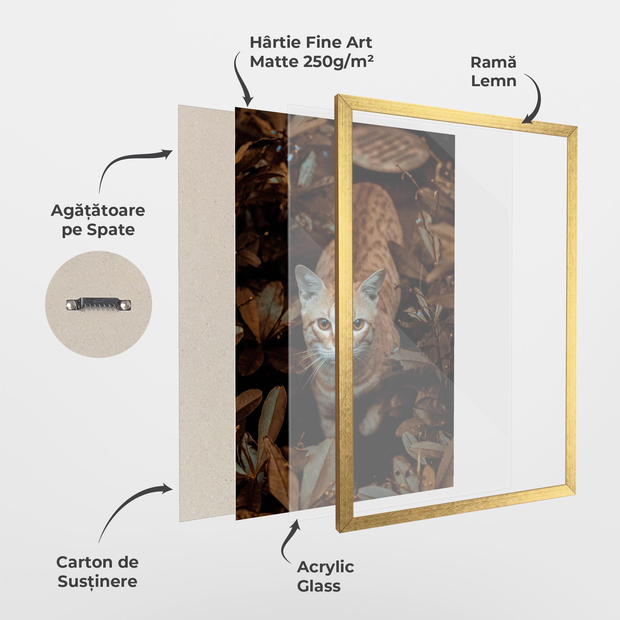 Poster Înrămat Autumn Orange Cat mockup 1