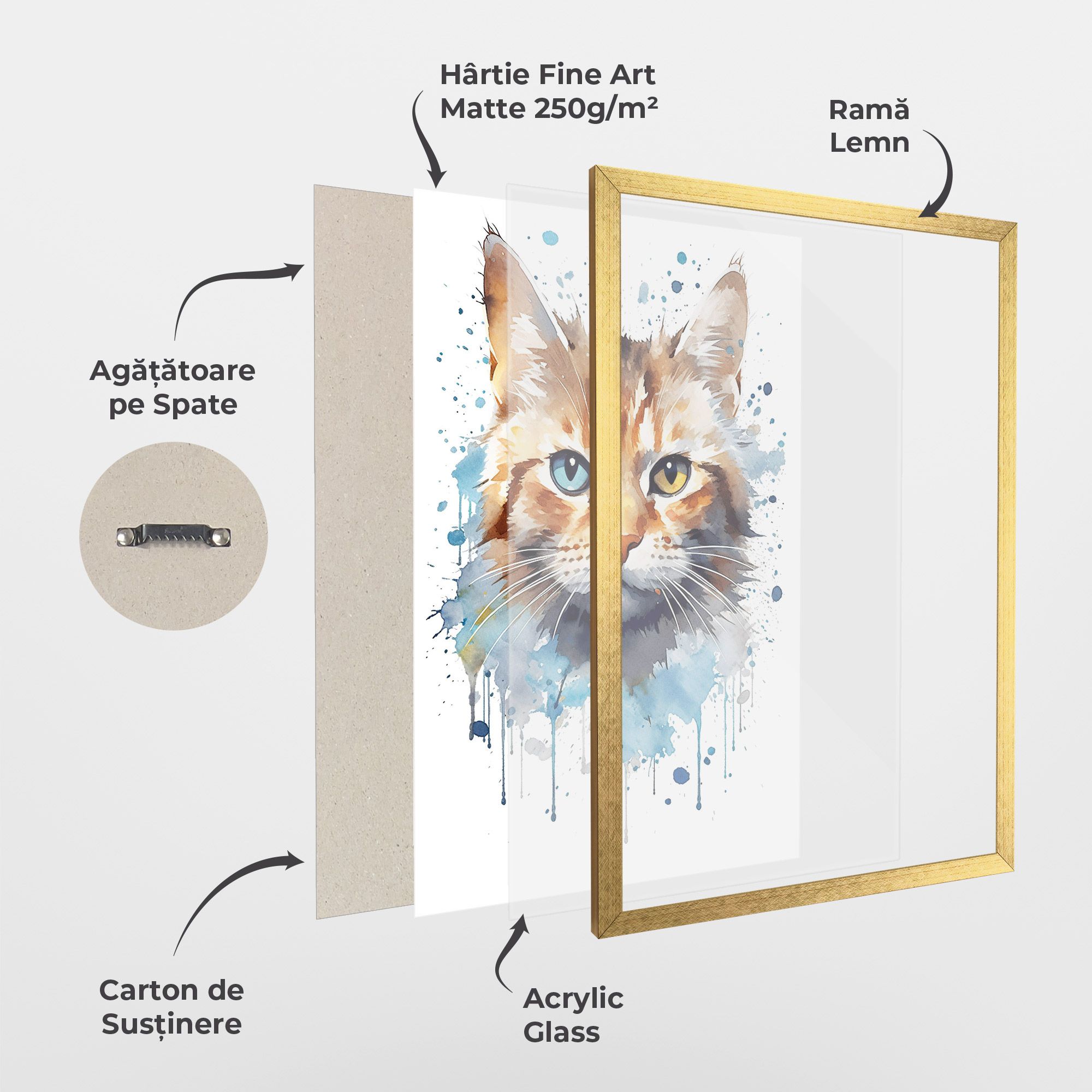 Orange Blue Eyes Cat mockup 1