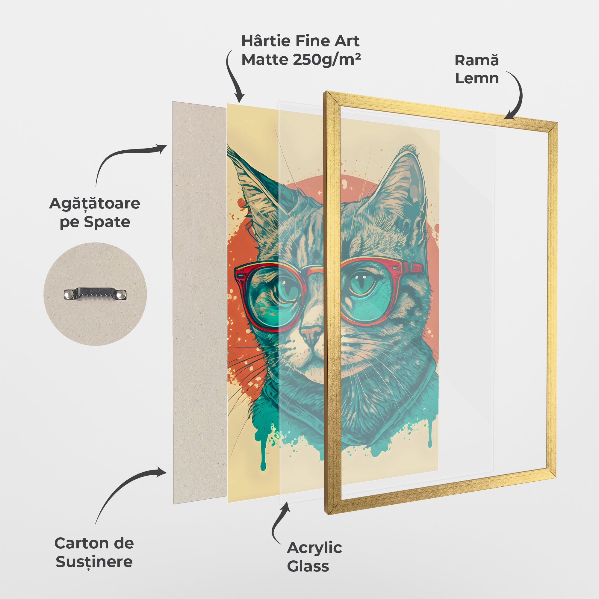 Red Glasses Cat mockup 1