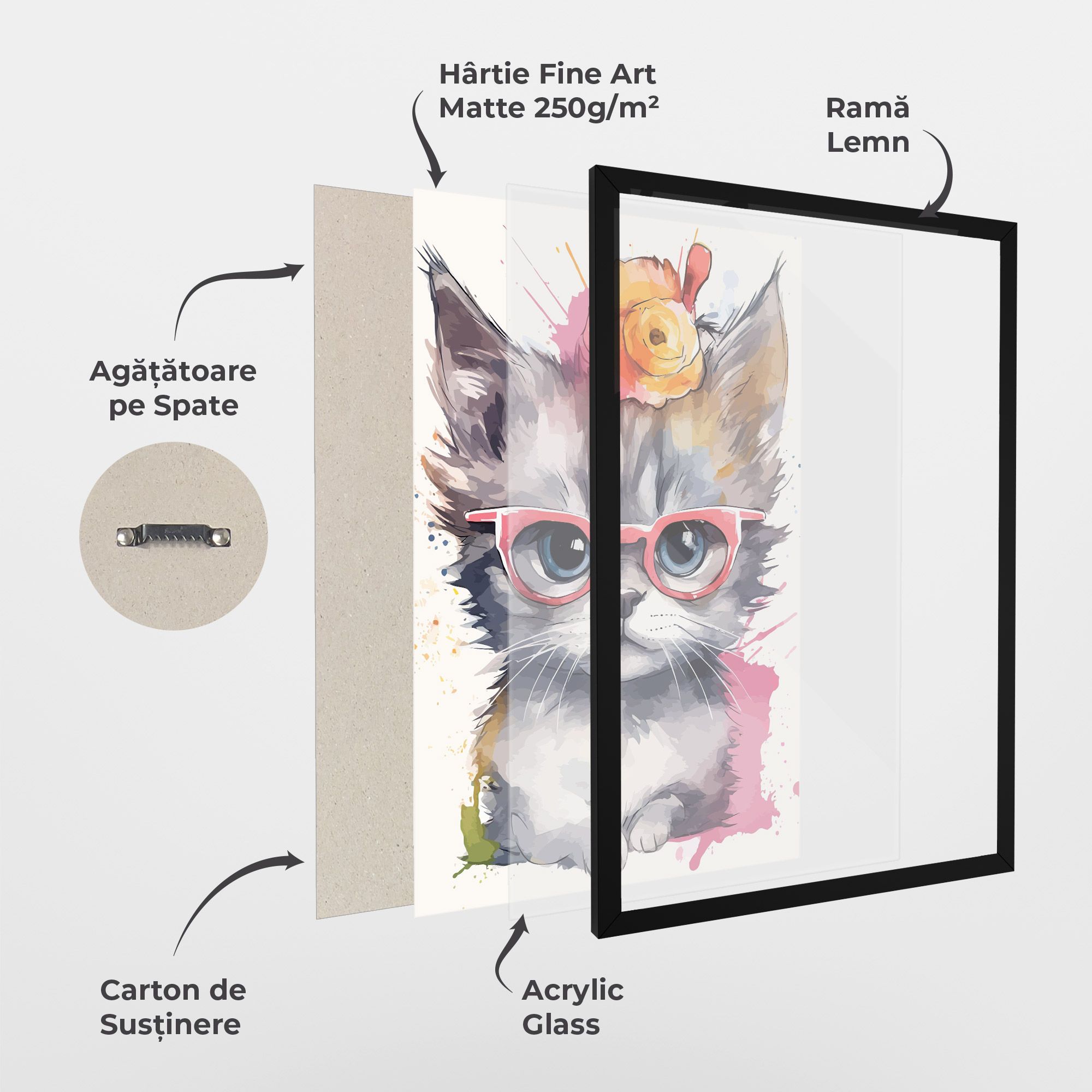 Adorable Grey Cat mockup 1
