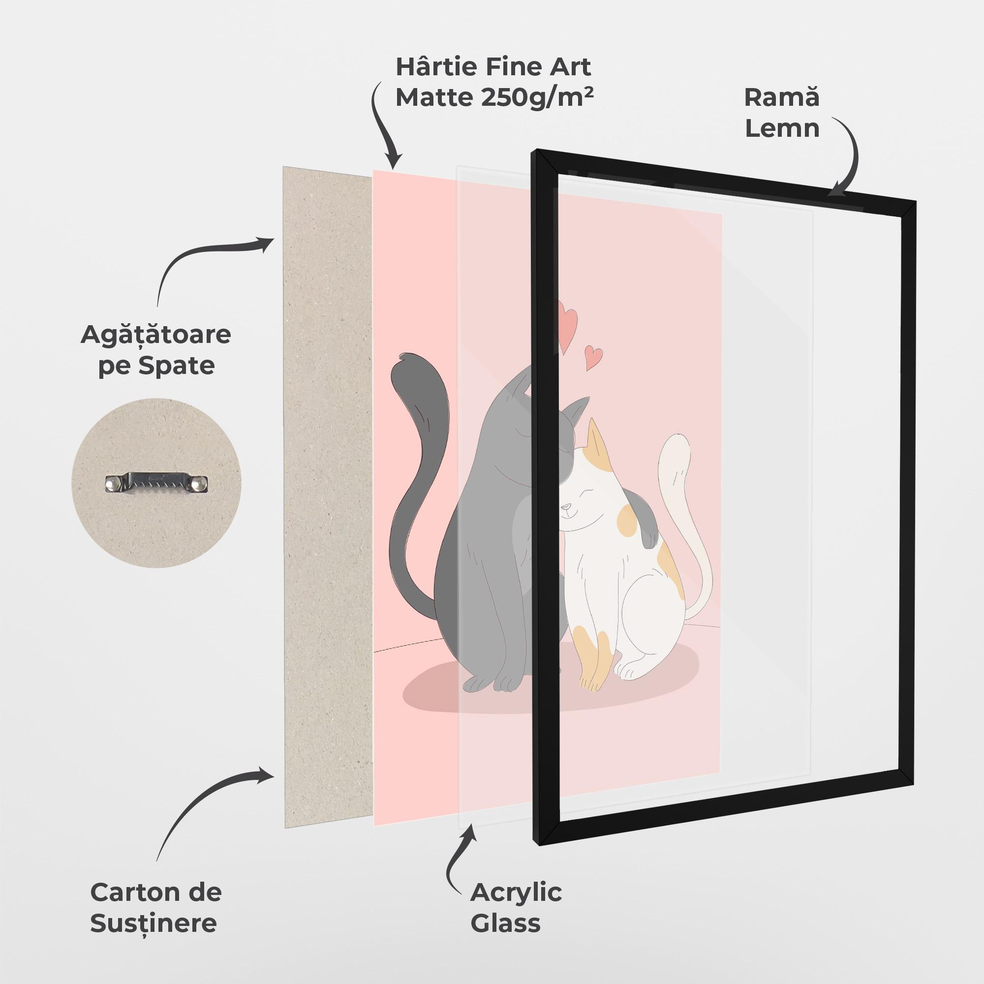 Poster Înrămat Lover Cats mockup 1
